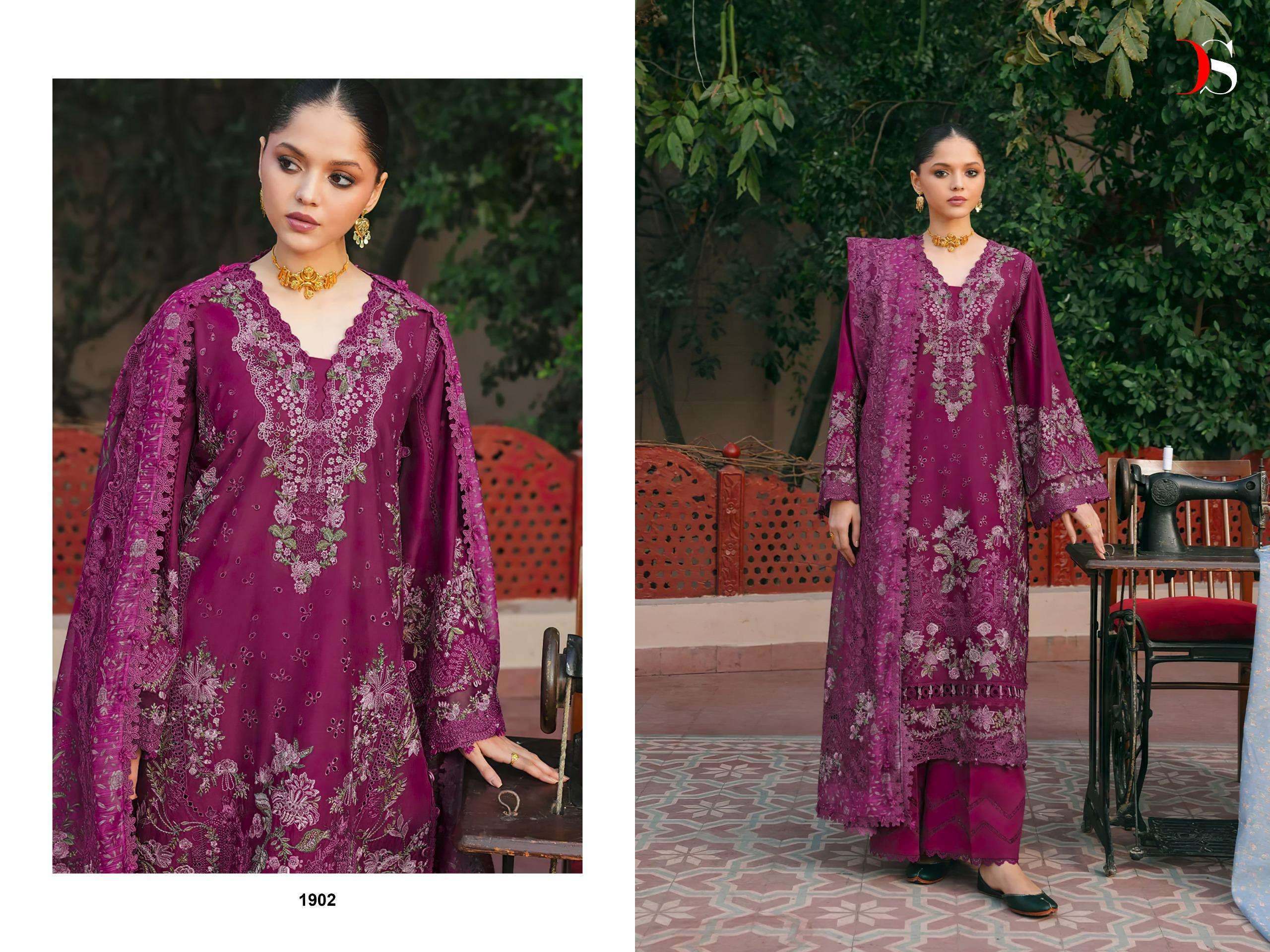 DEEPSY SUITS ELAF PREMIUM LUXURY LAWN COLLECTION VOL 4 COTTON HAVY EMBROIDERY DESIGNER WORK SUIT