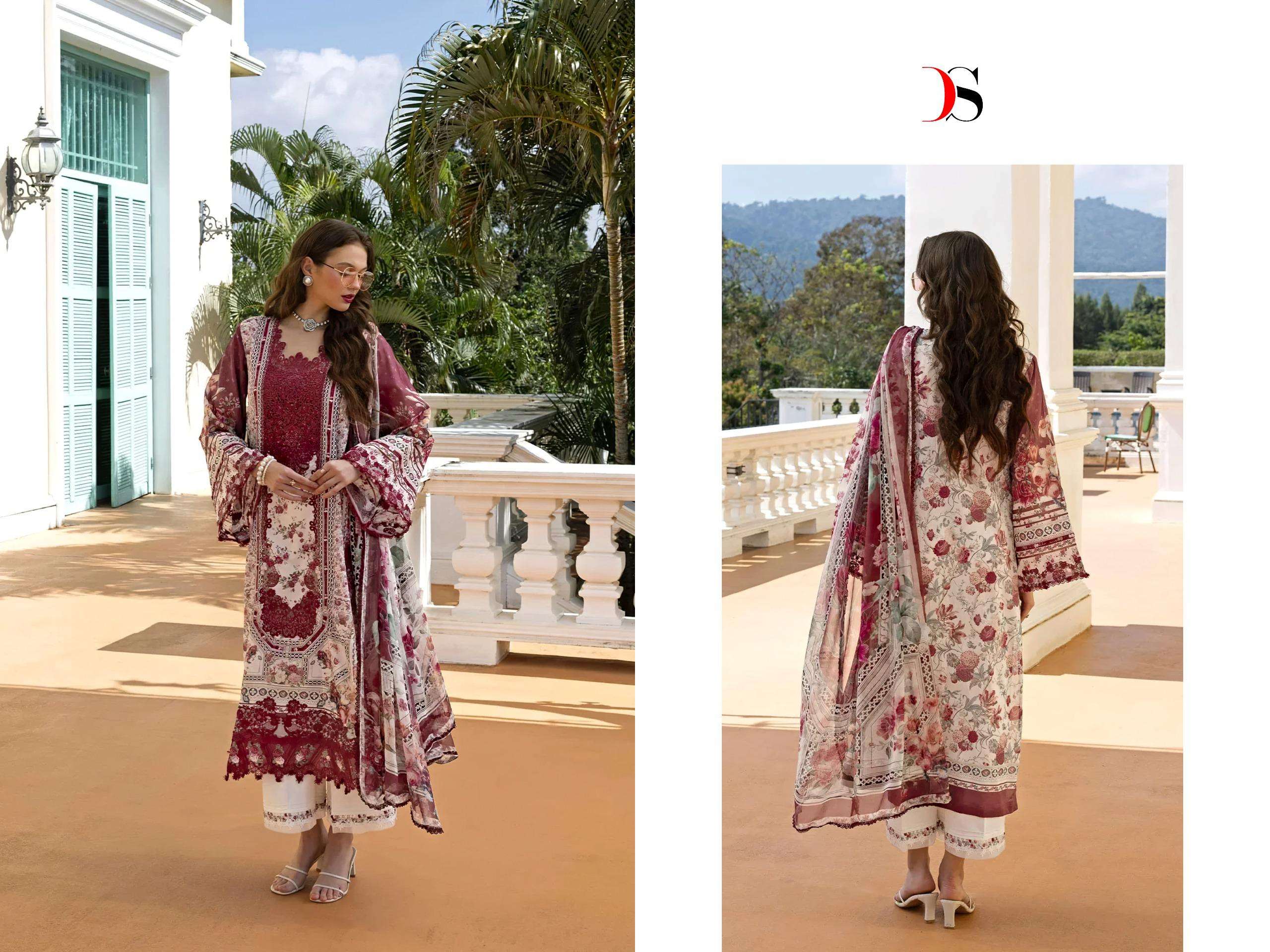 DEEPSY SUITS ELAF SIGNATURE NX COTTON HEAVY PATCH EMBROIDERY WORK SUIT