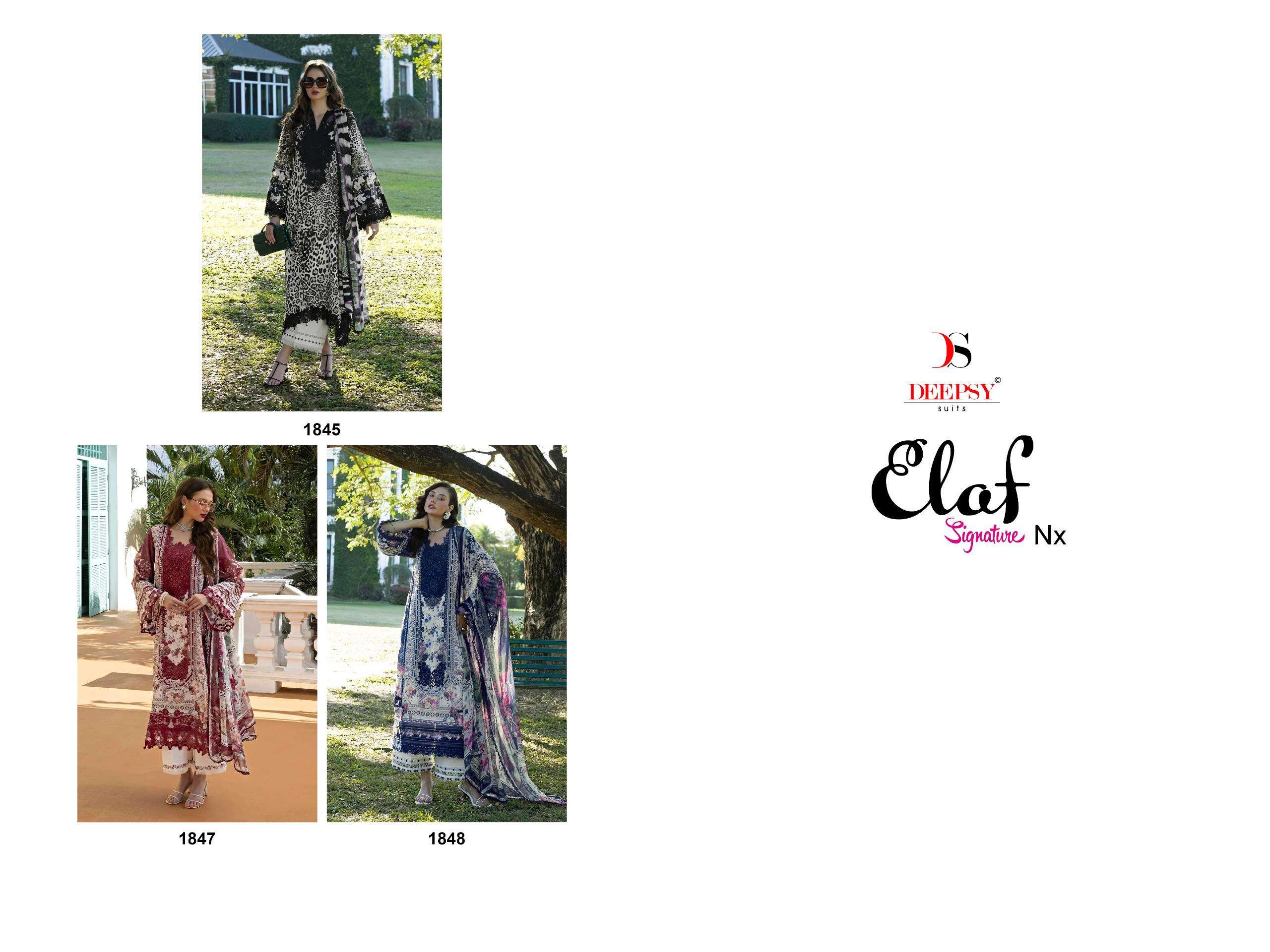 DEEPSY SUITS ELAF SIGNATURE NX COTTON HEAVY PATCH EMBROIDERY WORK SUIT