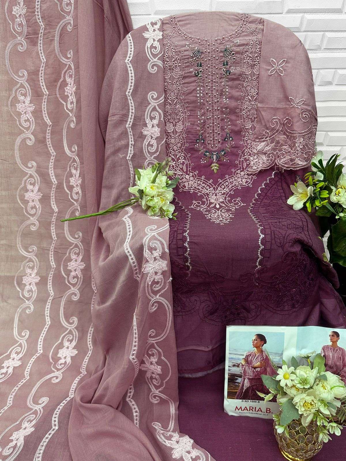 DEEPSY SUITS HIT DESIGN NO 1089 COTTON HEAVY EMBROIDERED DESIGNER SUIT