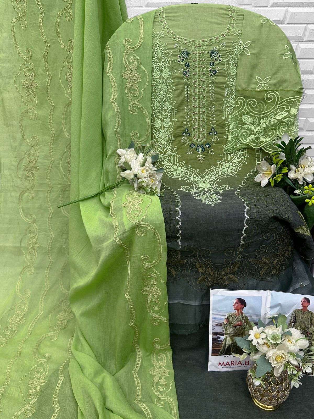 DEEPSY SUITS HIT DESIGN NO 1089 COTTON HEAVY EMBROIDERED DESIGNER SUIT