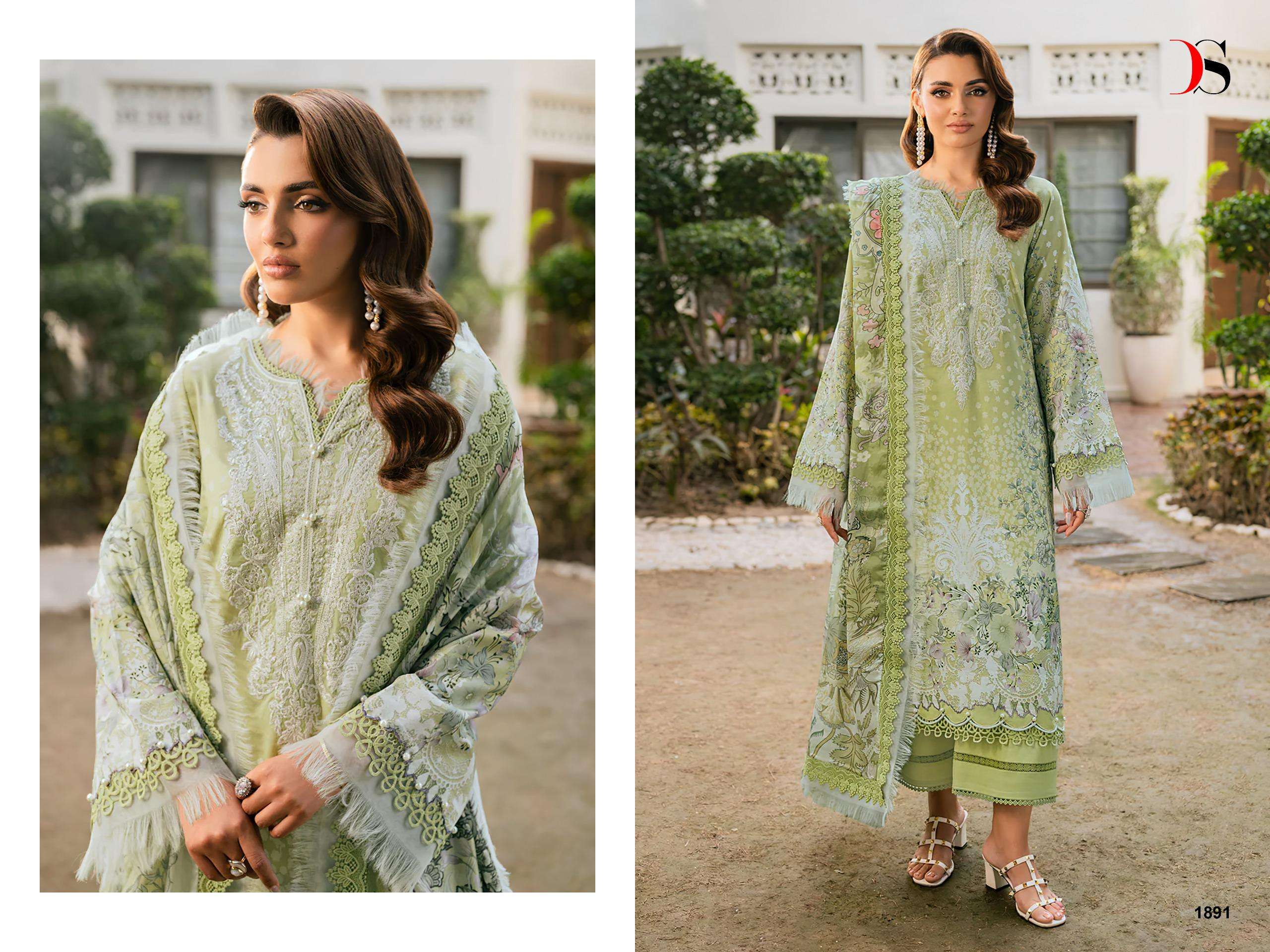 DEEPSY SUITS JADE ELARA COTTON HEAVY PATCH EMBROIDERY WORK SUIT
