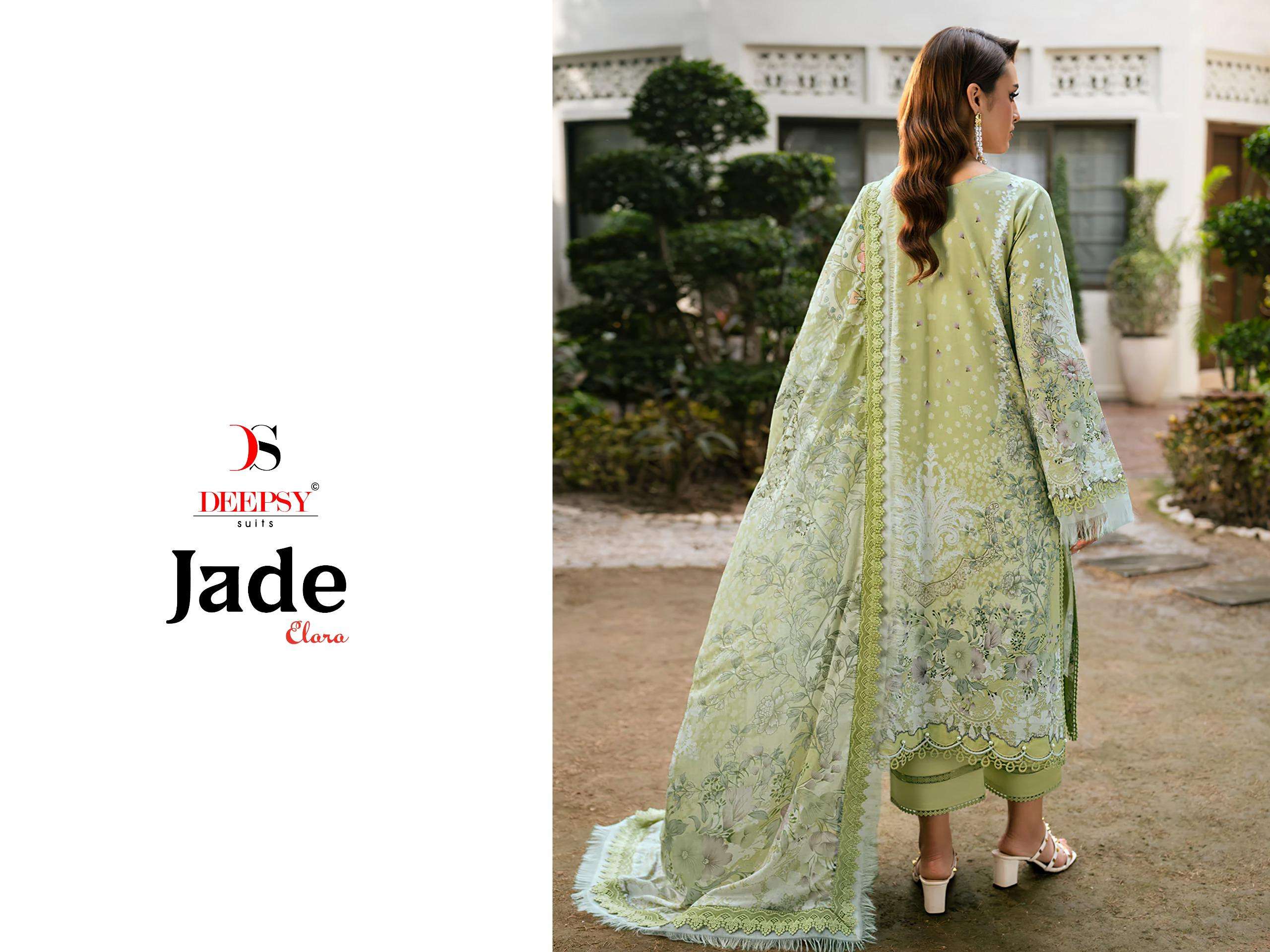 DEEPSY SUITS JADE ELARA COTTON HEAVY PATCH EMBROIDERY WORK SUIT