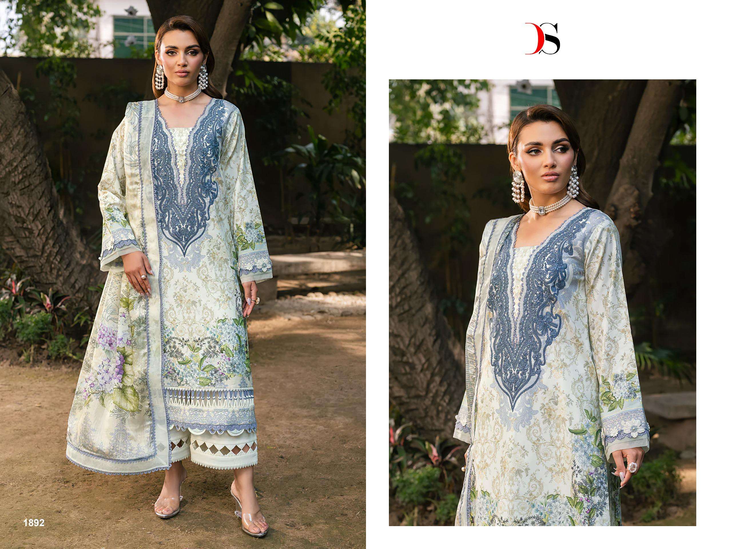 DEEPSY SUITS JADE ELARA COTTON HEAVY PATCH EMBROIDERY WORK SUIT