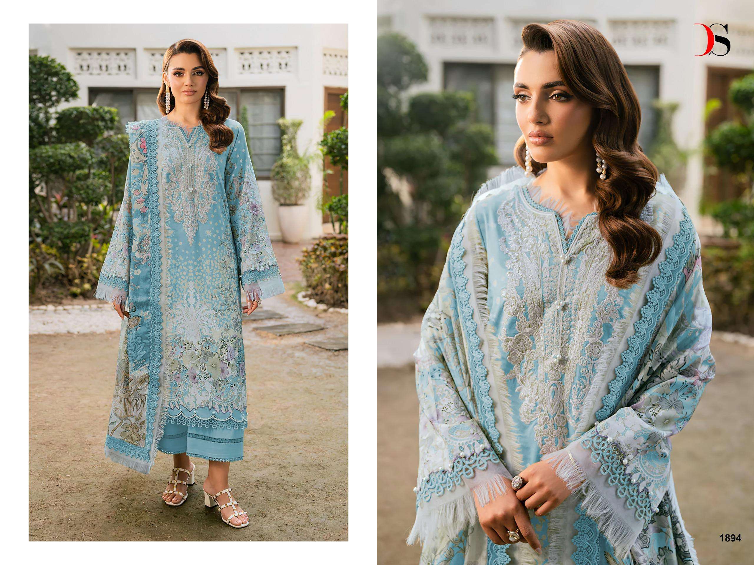 DEEPSY SUITS JADE ELARA COTTON HEAVY PATCH EMBROIDERY WORK SUIT