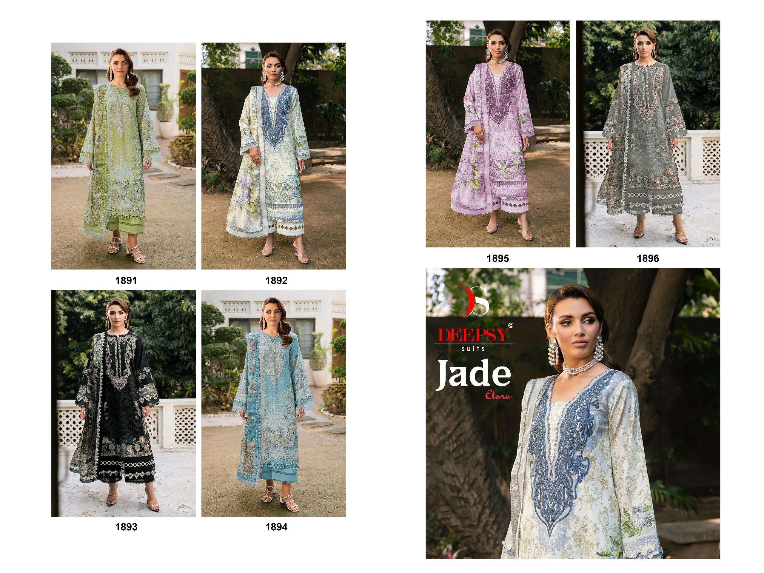 DEEPSY SUITS JADE ELARA COTTON HEAVY PATCH EMBROIDERY WORK SUIT