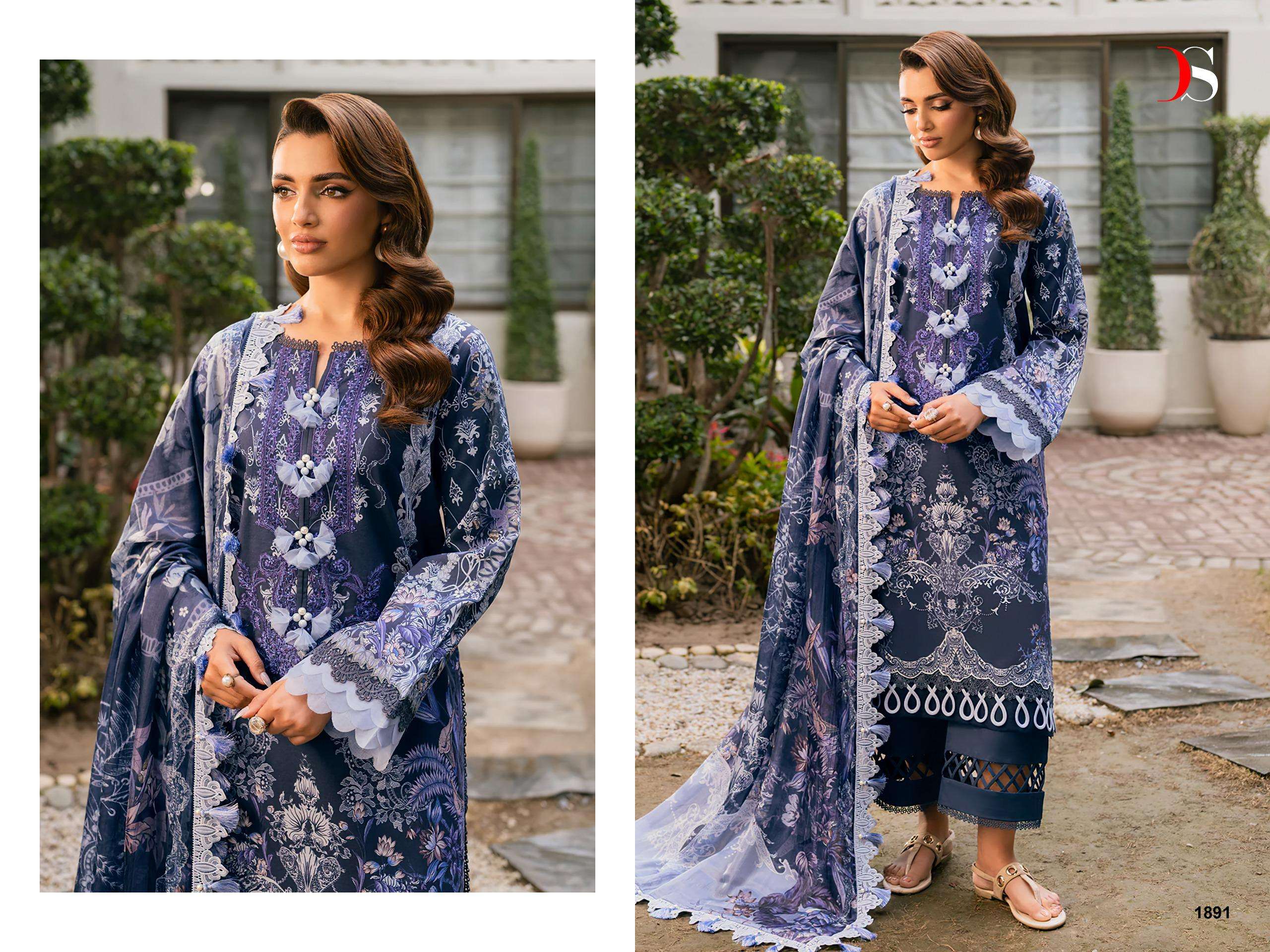 DEEPSY SUITS JADE ELARA VOL 2 COTTON HEAVY PATCH EMBROIDERY WORK SUIT