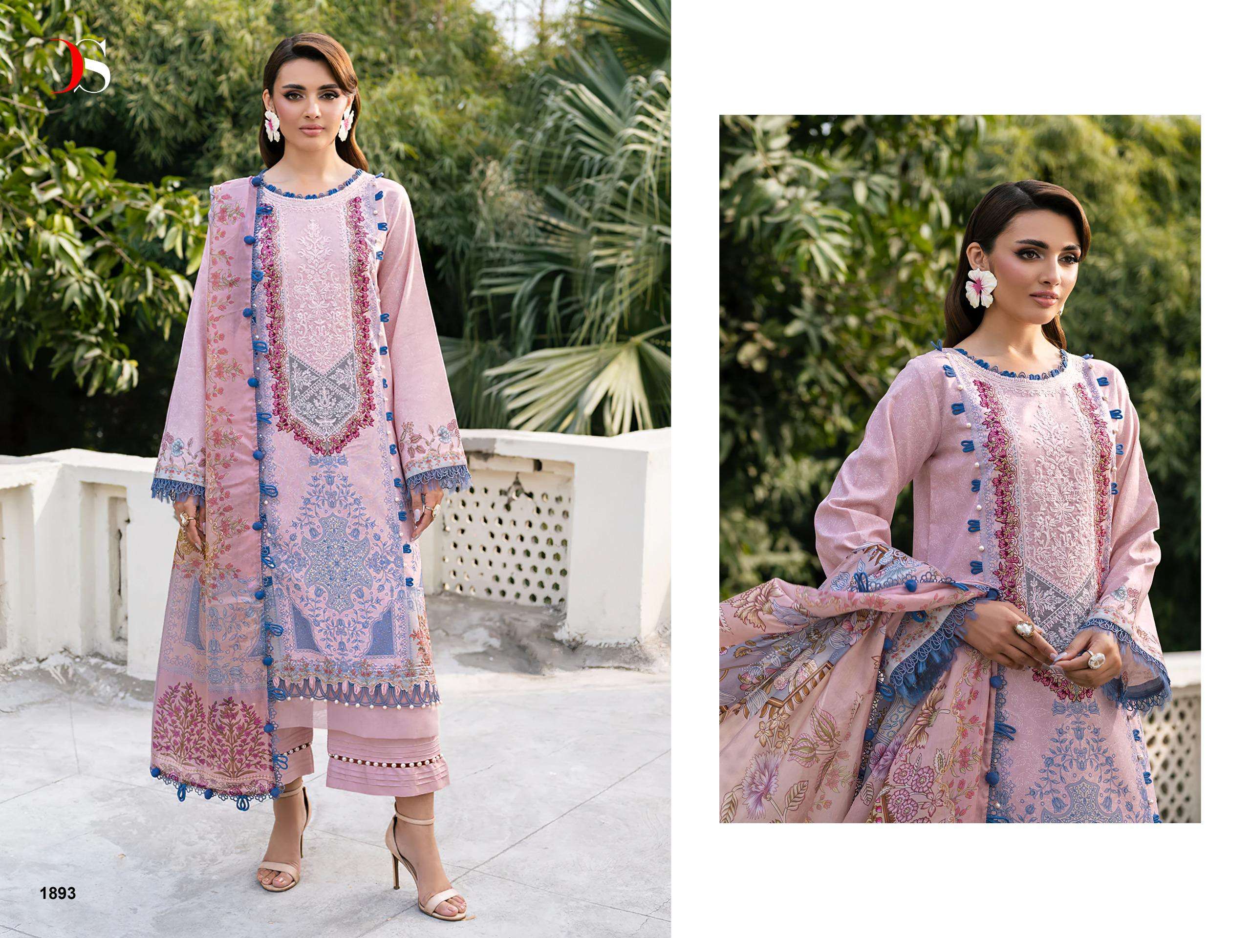 DEEPSY SUITS JADE ELARA VOL 2 COTTON HEAVY PATCH EMBROIDERY WORK SUIT