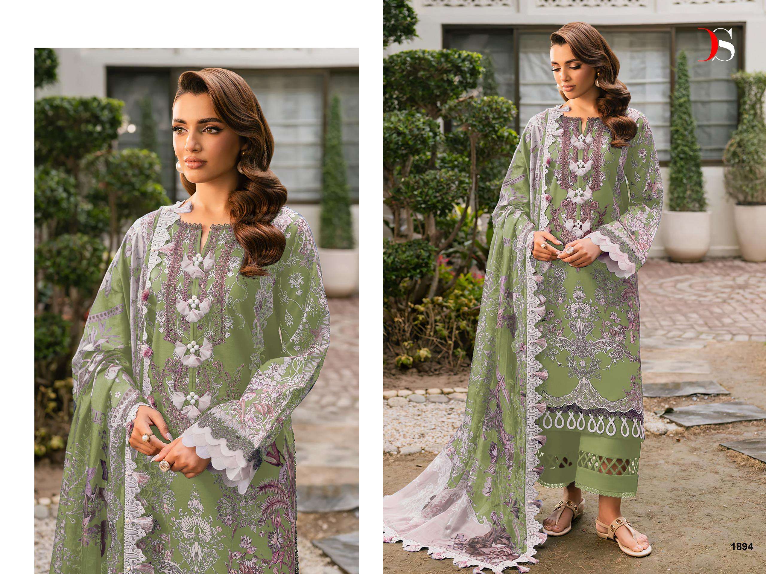 DEEPSY SUITS JADE ELARA VOL 2 COTTON HEAVY PATCH EMBROIDERY WORK SUIT