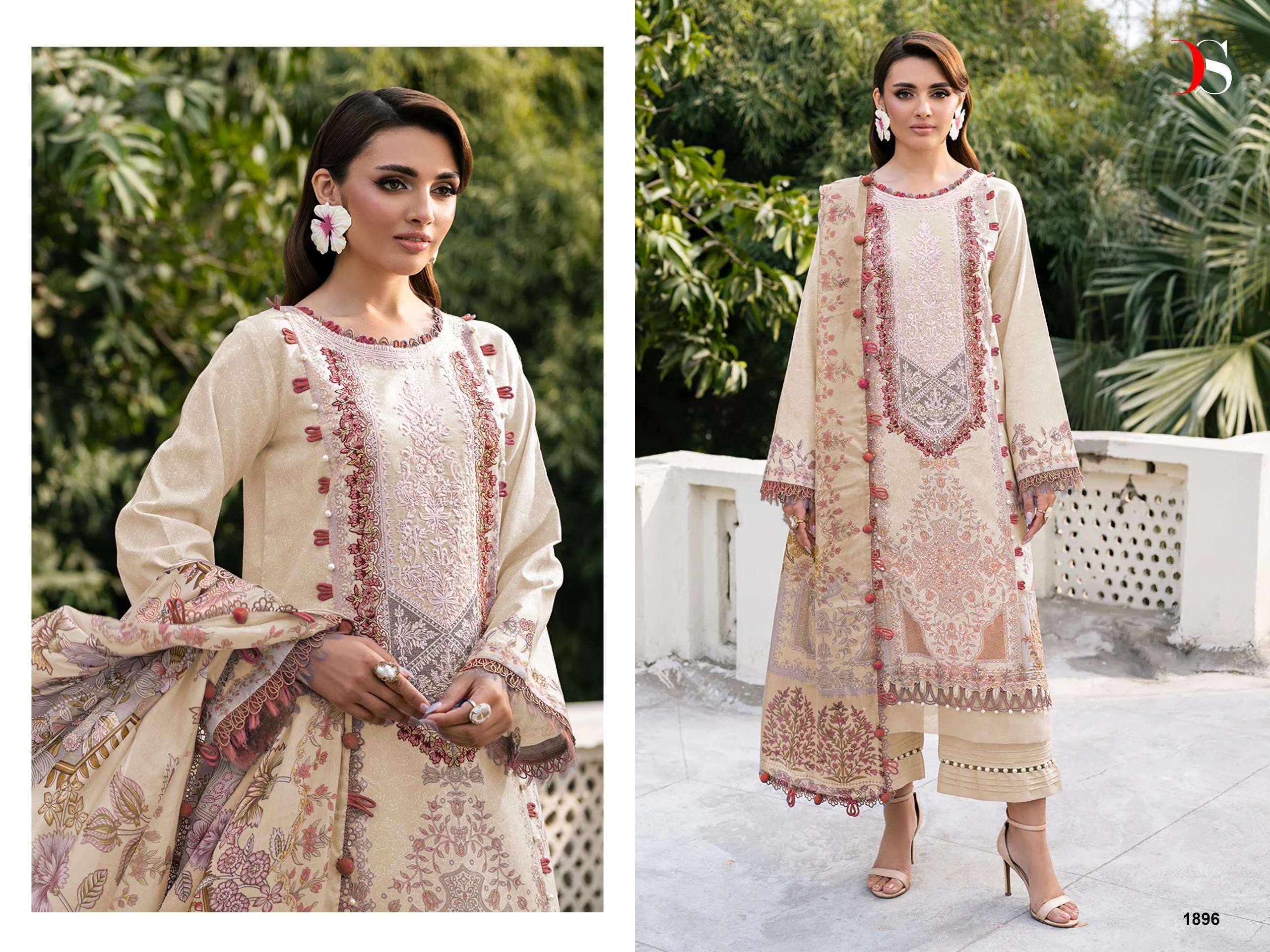 DEEPSY SUITS JADE ELARA VOL 2 COTTON HEAVY PATCH EMBROIDERY WORK SUIT