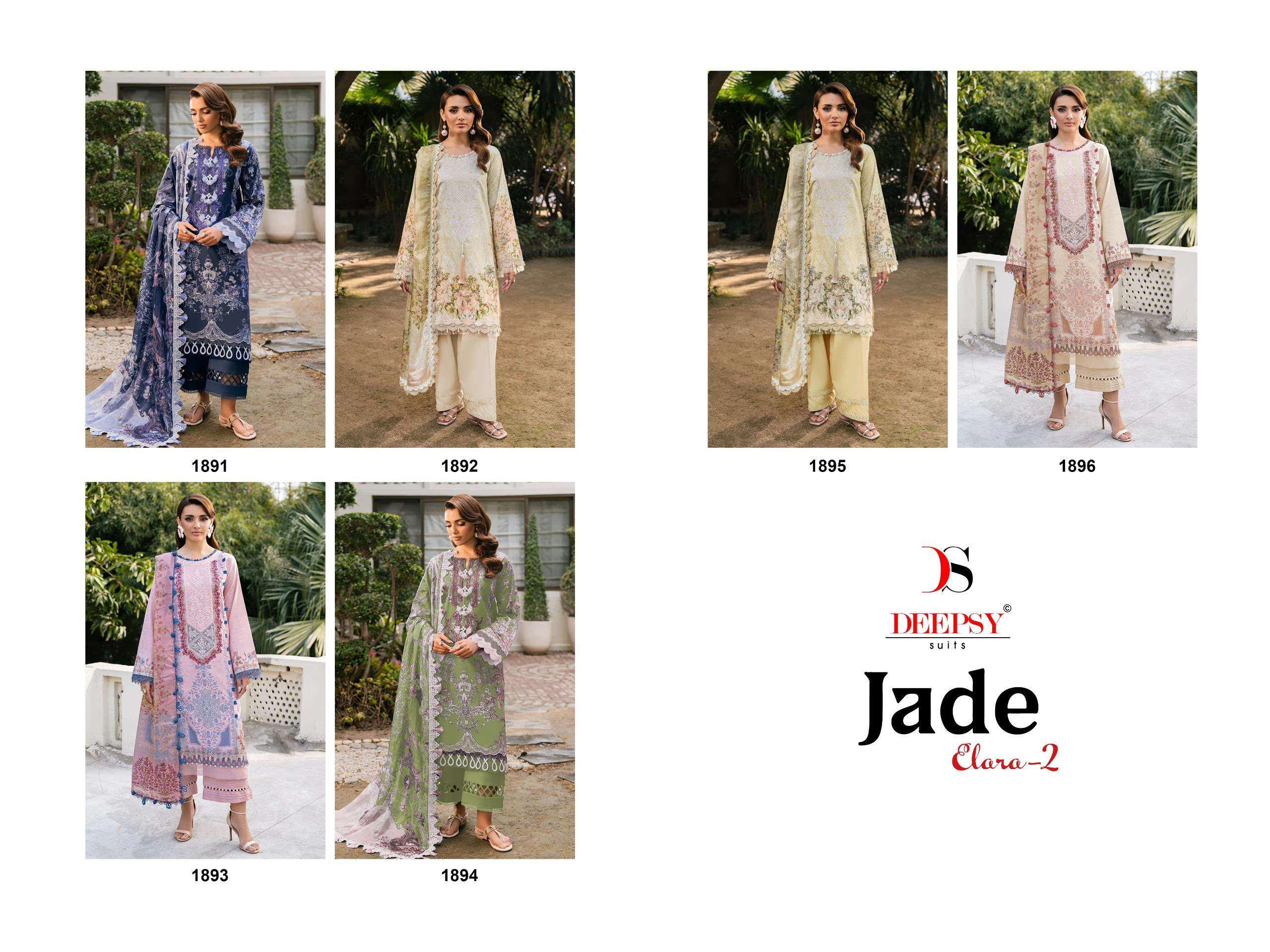 DEEPSY SUITS JADE ELARA VOL 2 COTTON HEAVY PATCH EMBROIDERY WORK SUIT