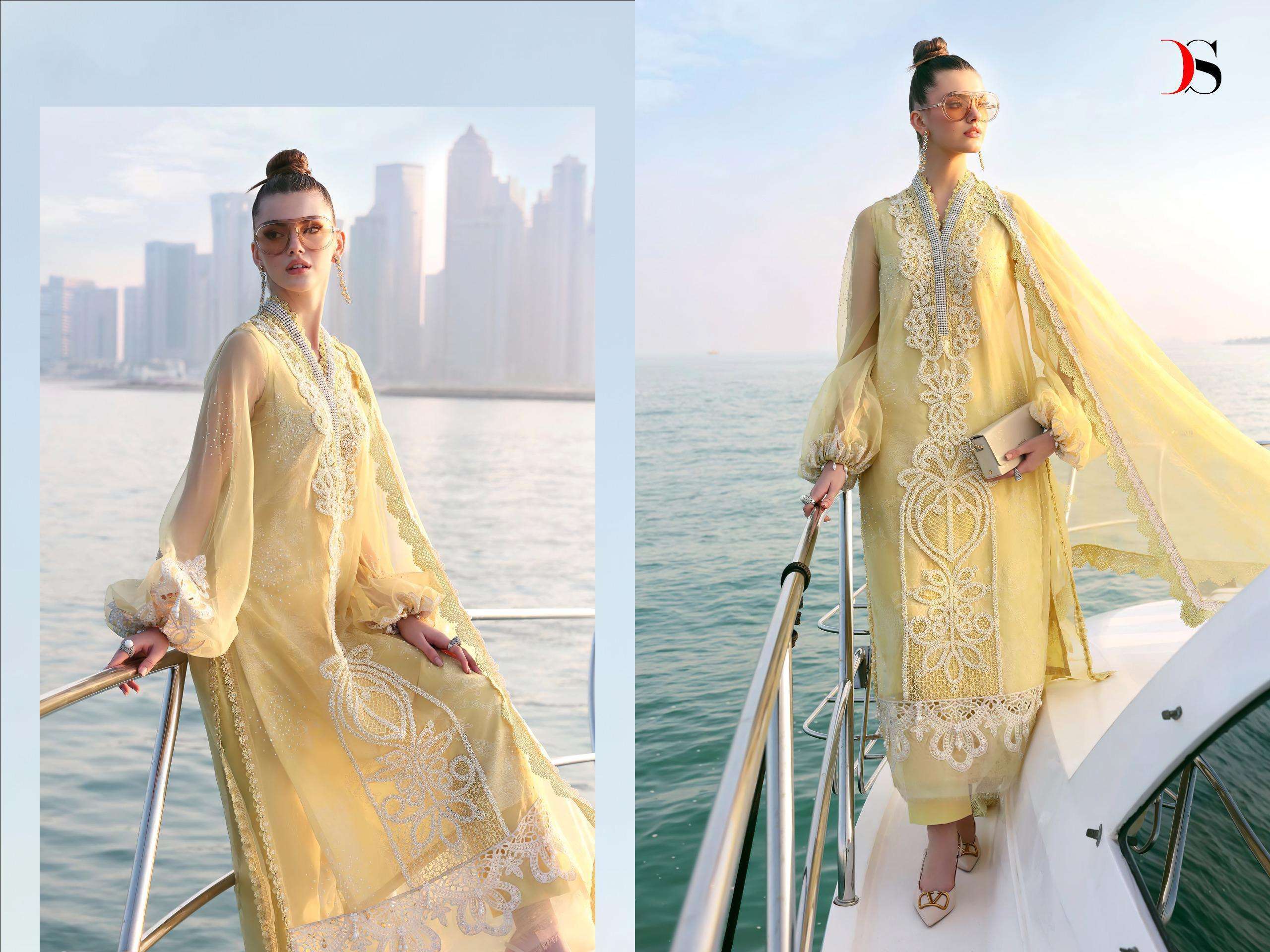 DEEPSY SUITS MARIA B PREMIUM EMBROIDERED VOL 4 COTTON HEAVY EMBROIDERY DESIGNER WORKS PAKISTANI SUIT