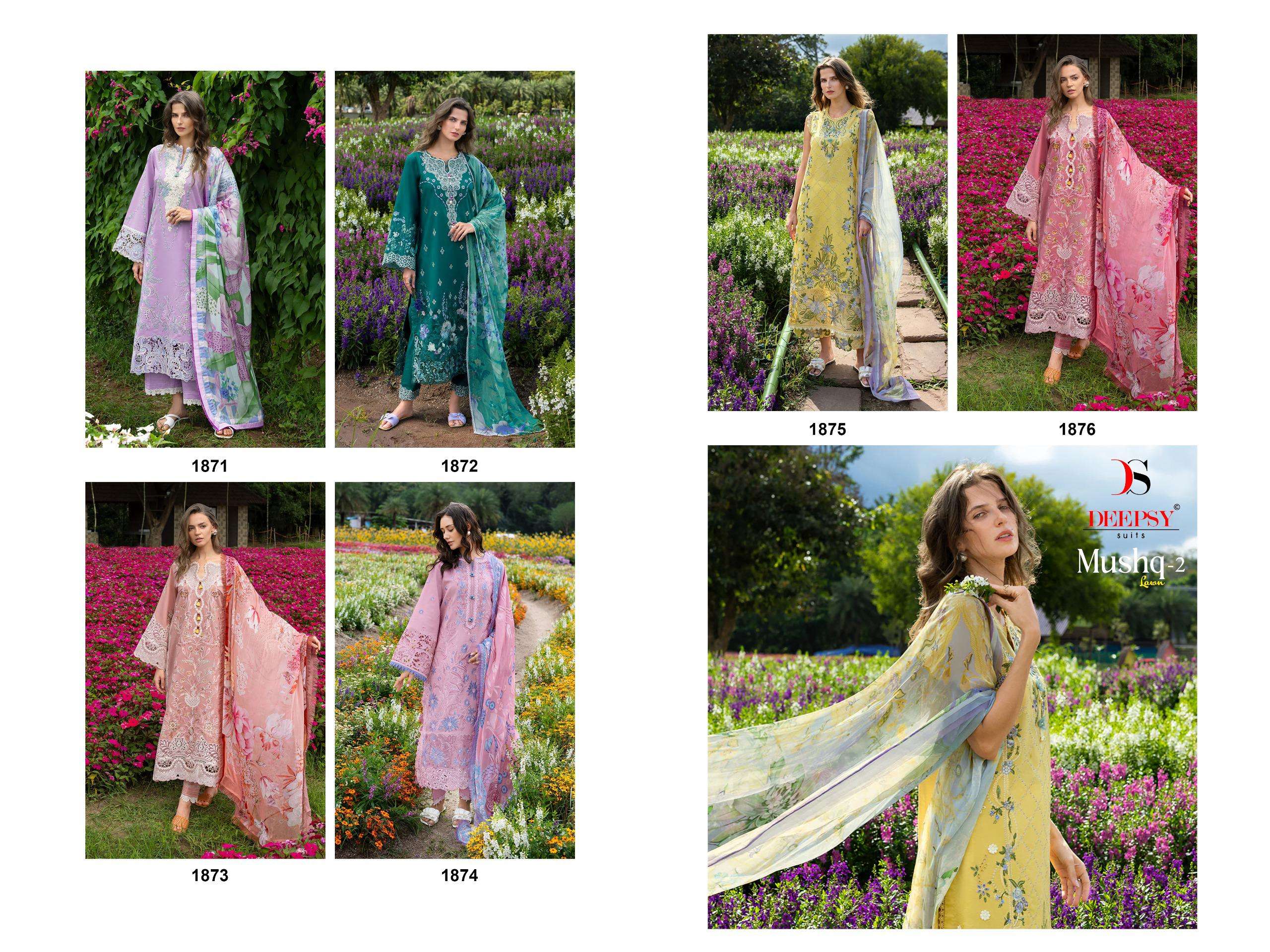 DEEPSY SUITS MUSHQ LAWN COLLECTION VOL 2 COTTON HEAVY EMBROIDERY WORK SUIT