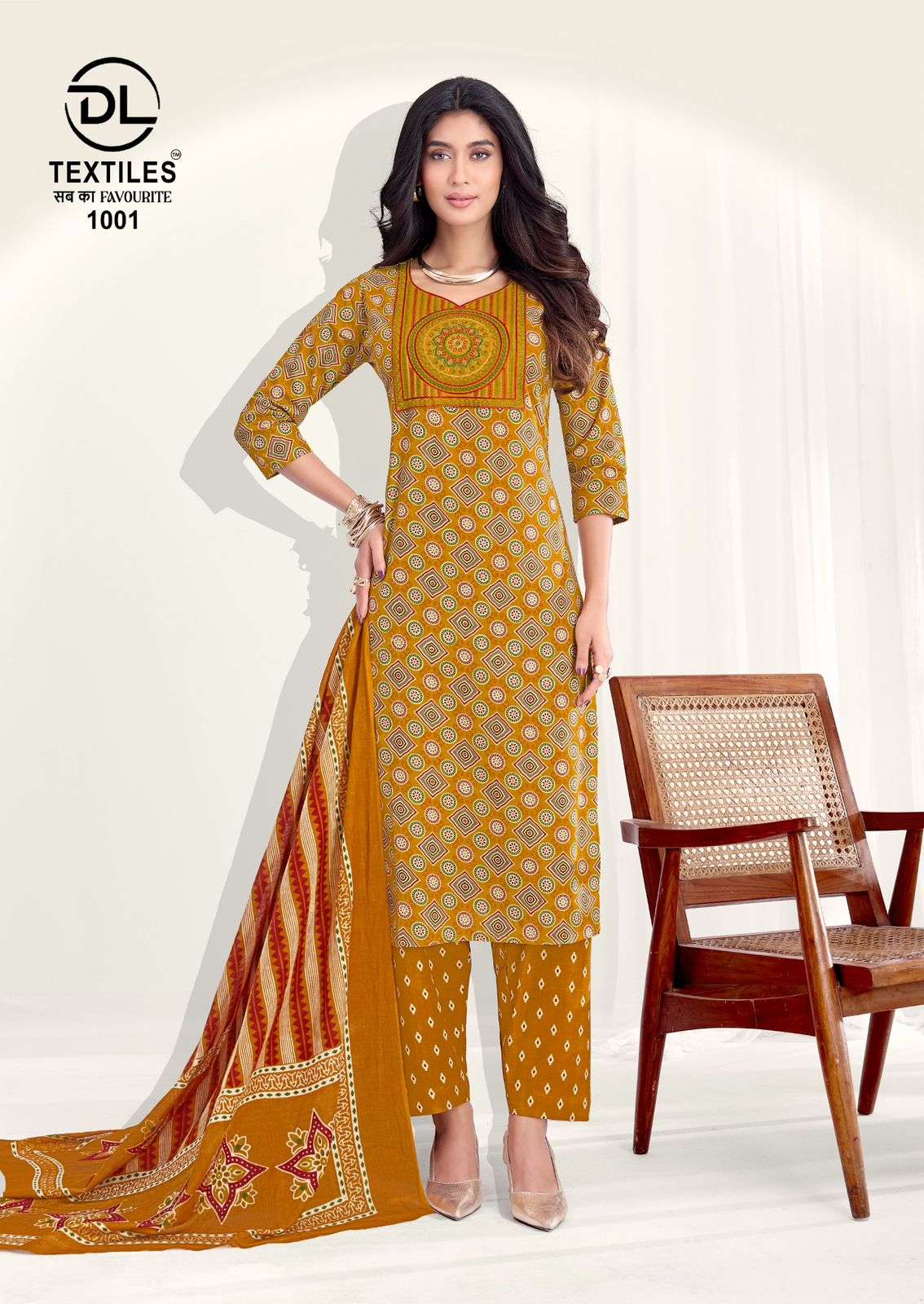DL TEXTILES ROYAL AJRAKH COTTON PRINTS READY MADE LADIES SUIT