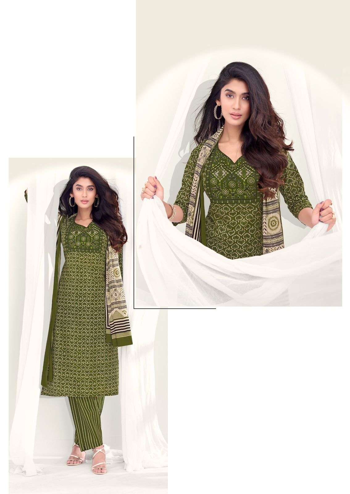 DL TEXTILES ROYAL AJRAKH COTTON PRINTS READY MADE LADIES SUIT