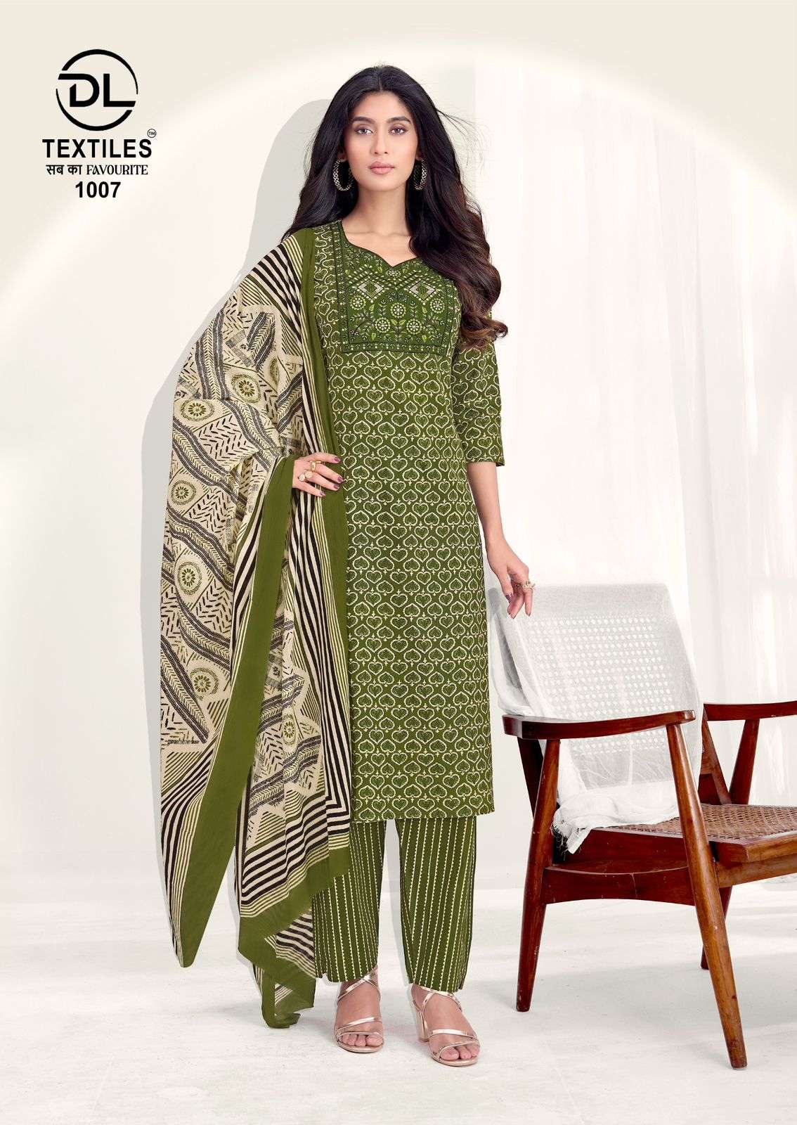 DL TEXTILES ROYAL AJRAKH COTTON PRINTS READY MADE LADIES SUIT