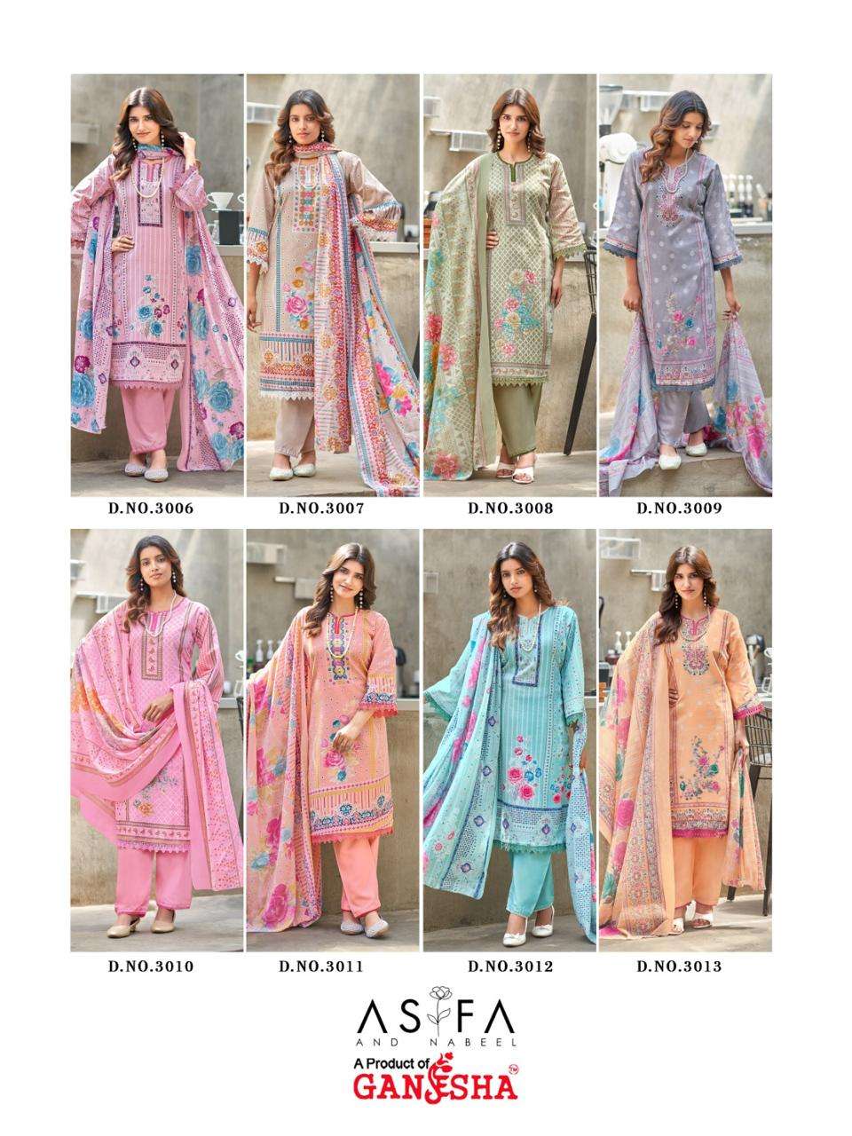 FALAK INTERNATIONAL ASIFA AND NABEEL VOL 3 COTTON DIGITAL PRINTS SALWAR SUIT