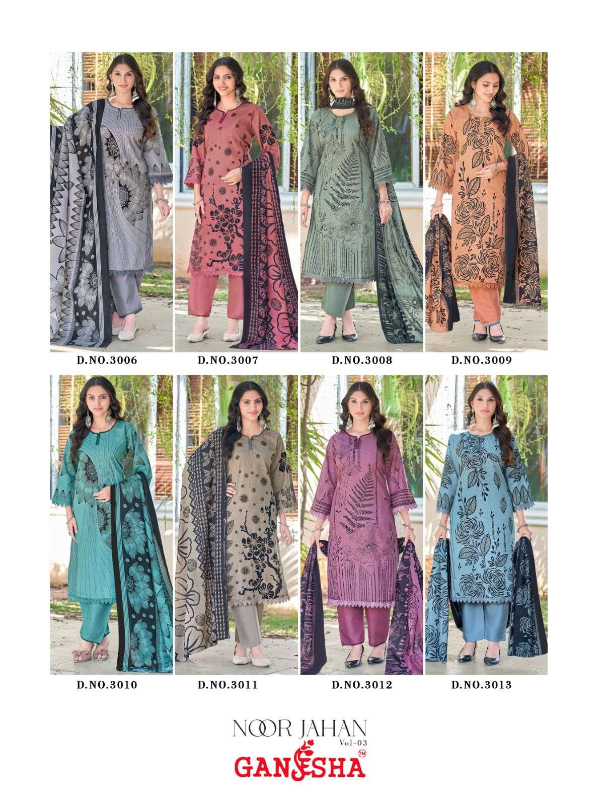 FALAK INTERNATIONAL NOOR JAHAN VOL 3 COTTON DIGITAL PRINT SALWAR SUIT