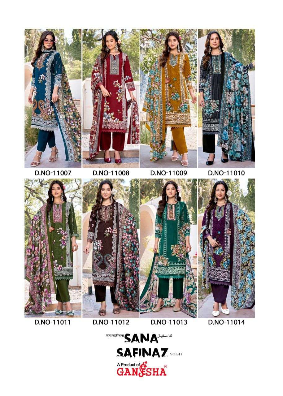 FALAK INTERNATIONAL SANA SAFINAZ VOL 11 COTTON DIGITAL STYLE PRINT SALWAR SUIT	