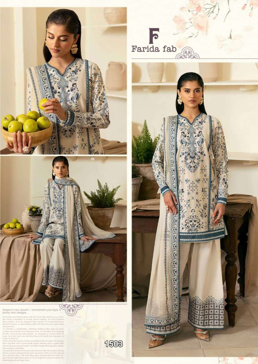 FARIDA FAB CRIMSON VOL 15 COTTON DIGITAL PRINTS SALWAR SUIT