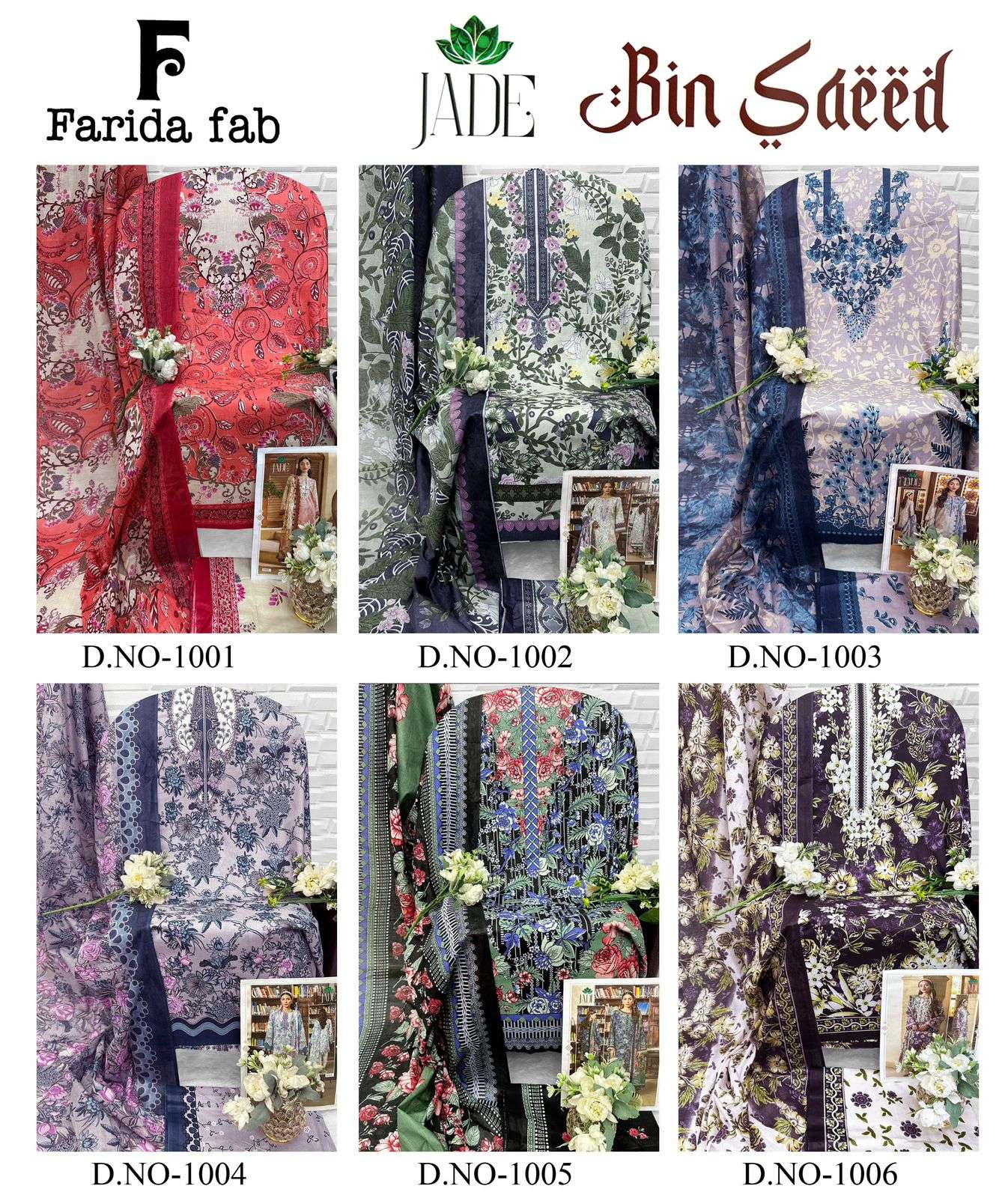 FARIDA FAB JADE BIN SAEED COTTON DIGITAL PRINTS SALWAR SUIT