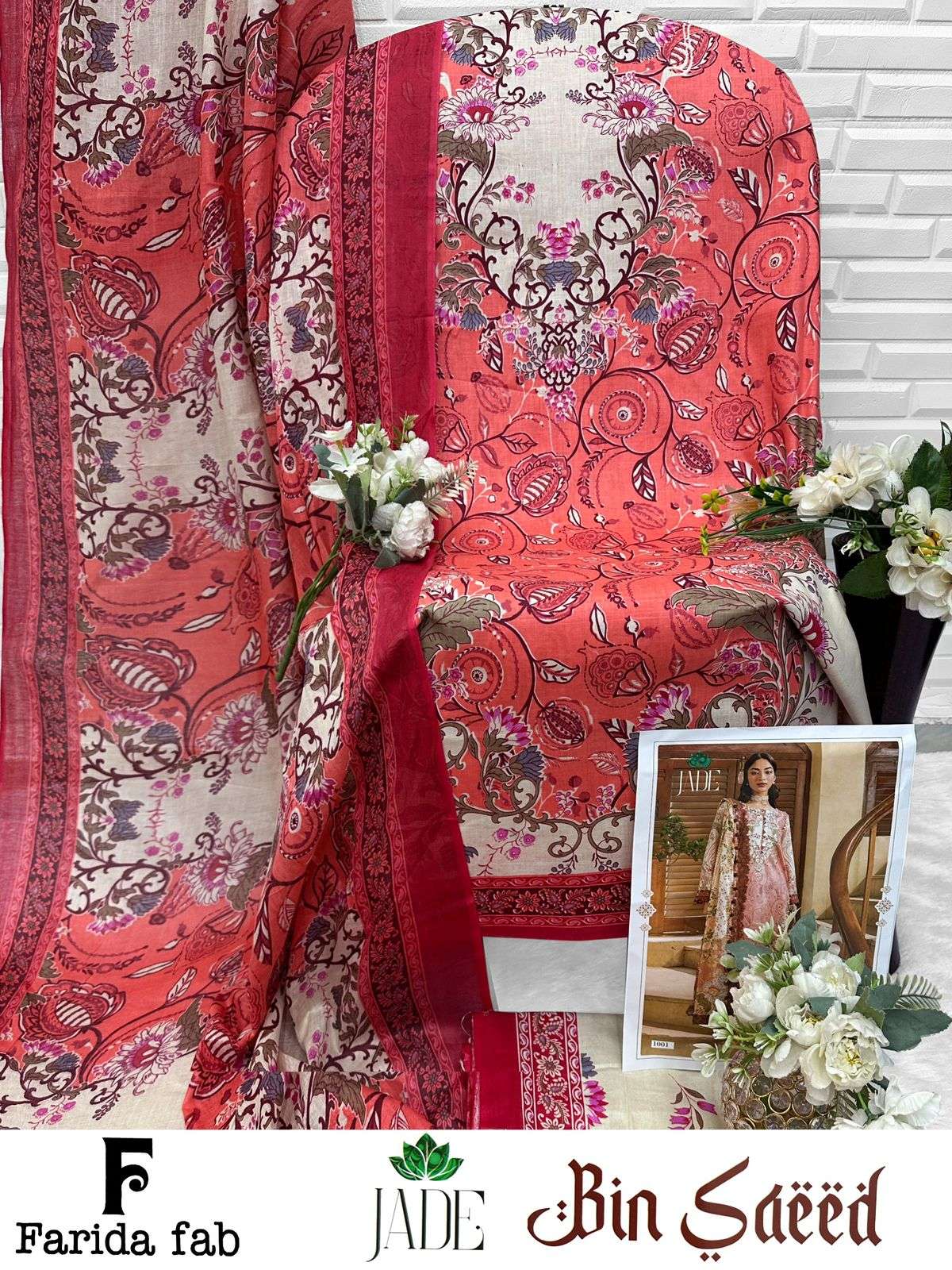 FARIDA FAB JADE BIN SAEED COTTON DIGITAL PRINTS SALWAR SUIT