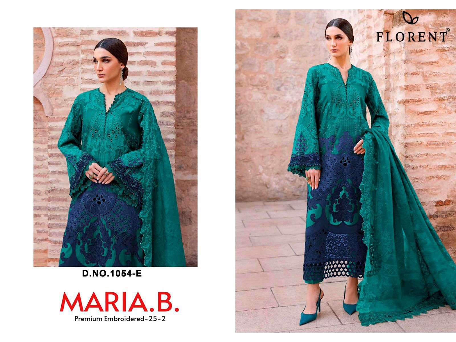 FLORENT D NO 1054 EFG COTTON HEAVY EMBROIDERY DESIGNER WORK SUIT