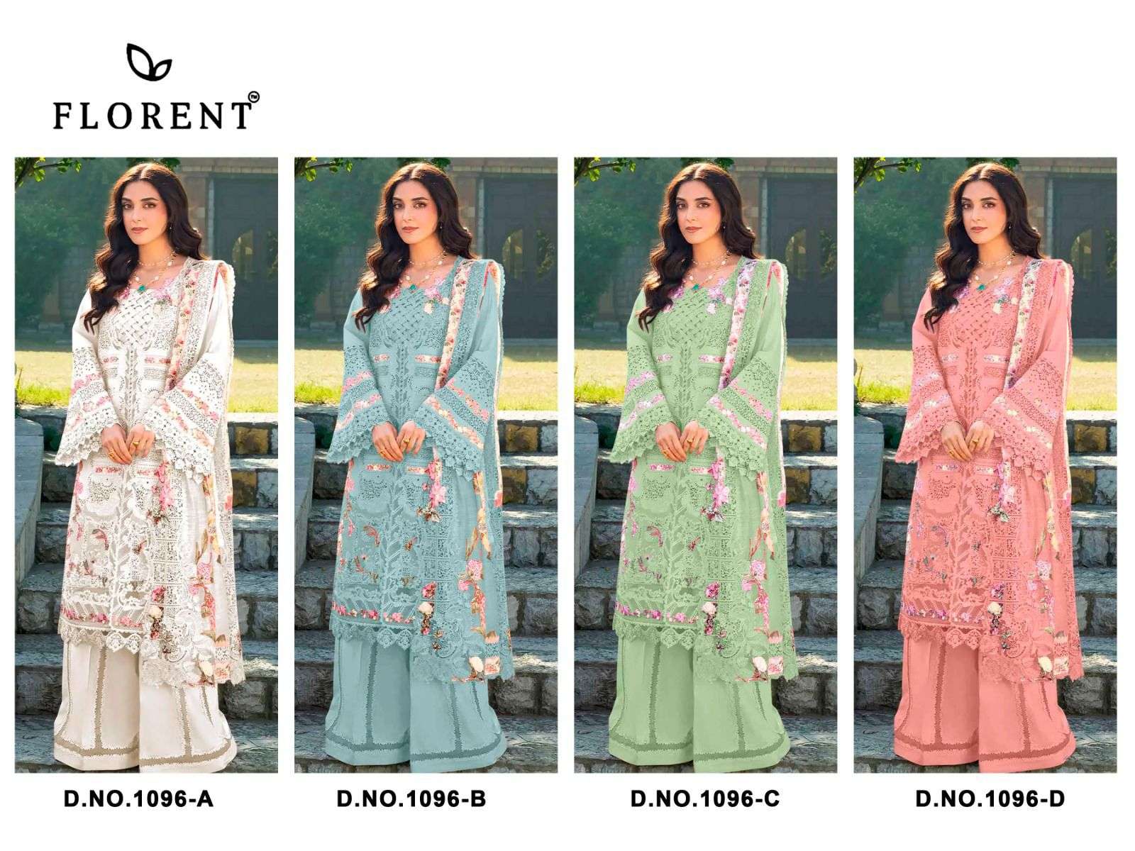 FLORENT D NO 1096 COTTON WITH HEAVY EMBROIDERY DESIGNER WORK PAKISTANI SUIT