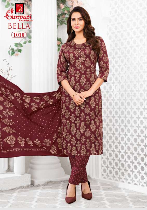 GANPATI BELLA VOL 10 COTTON PRINT READY LADIES SUIT