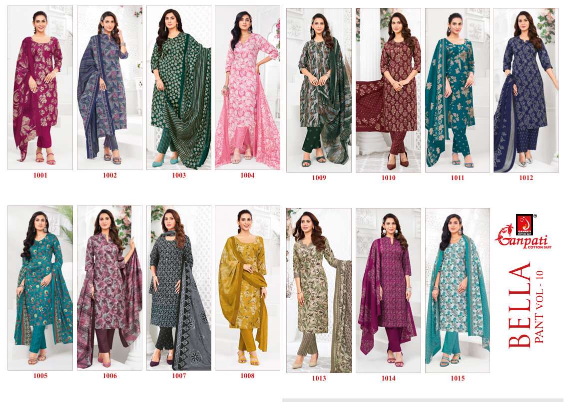 GANPATI BELLA VOL 10 COTTON PRINT READY LADIES SUIT