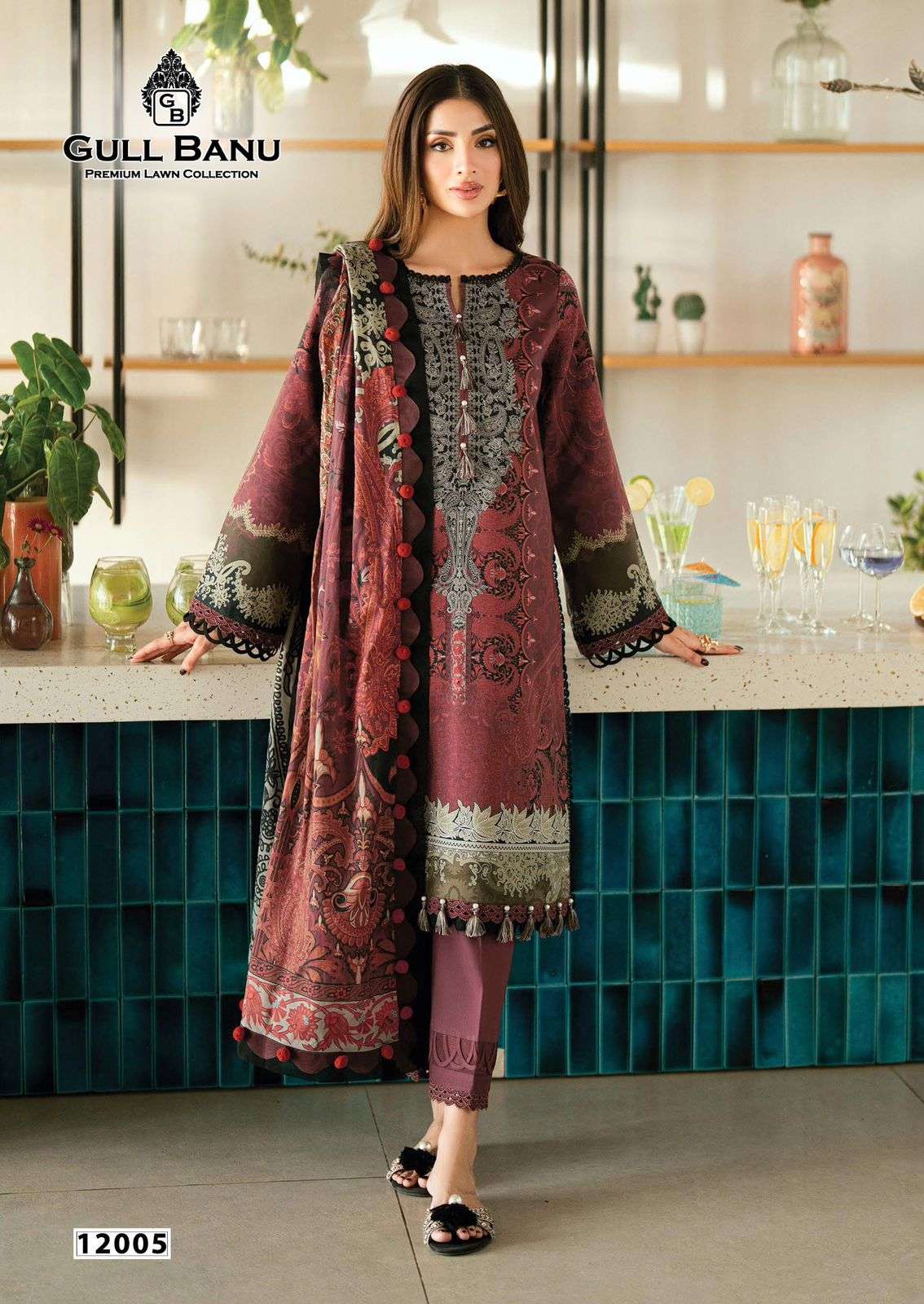 GULL AAHMED GULL BANU VOL 12 COTTON DIGITAL PRINTS SALWAR SUIT	 