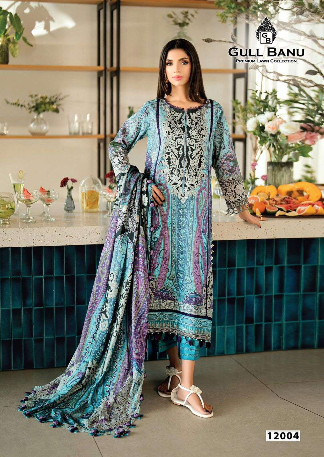GULL AAHMED GULL BANU VOL 12 COTTON DIGITAL PRINTS SALWAR SUIT	 