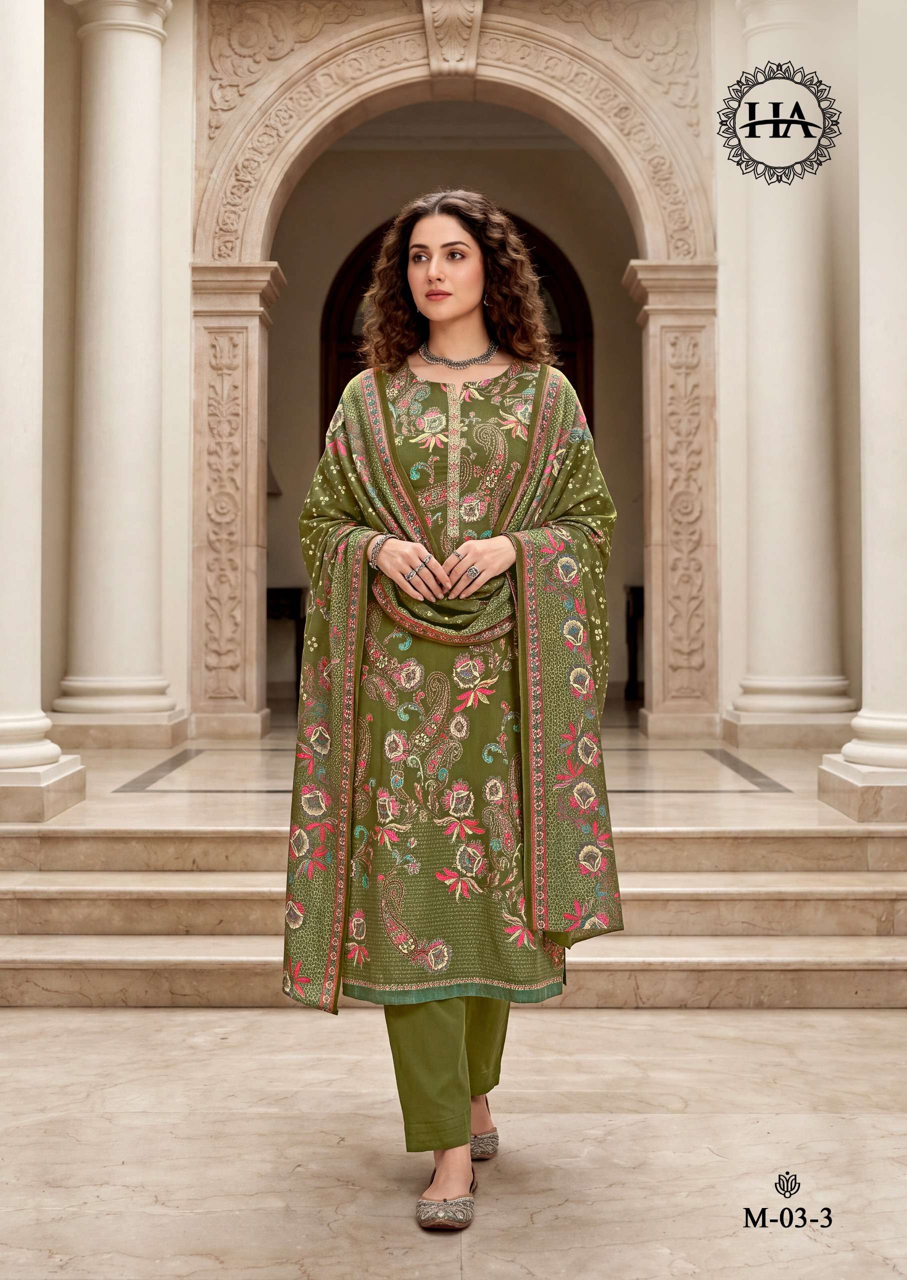 HARSHIT FASHION HUB BOSCO JAM COTTON PRINT WITH FANCY EMBROIDERY WORK SUIT