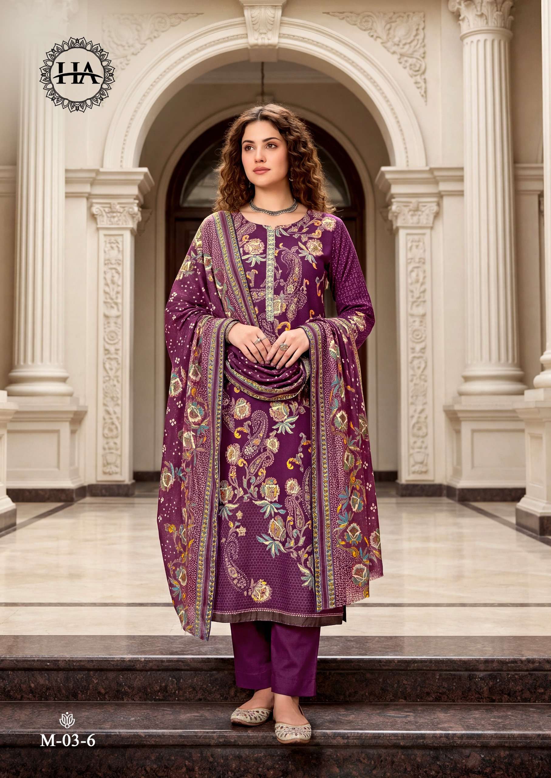 HARSHIT FASHION HUB BOSCO JAM COTTON PRINT WITH FANCY EMBROIDERY WORK SUIT