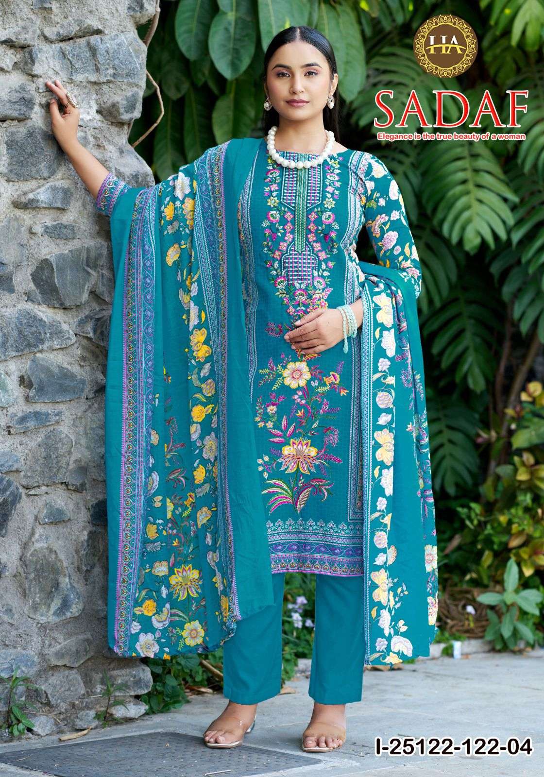 HARSHIT FASHION HUB SADAF COTTON DIGITAL PRINT WITH FANCY WORK SUIT