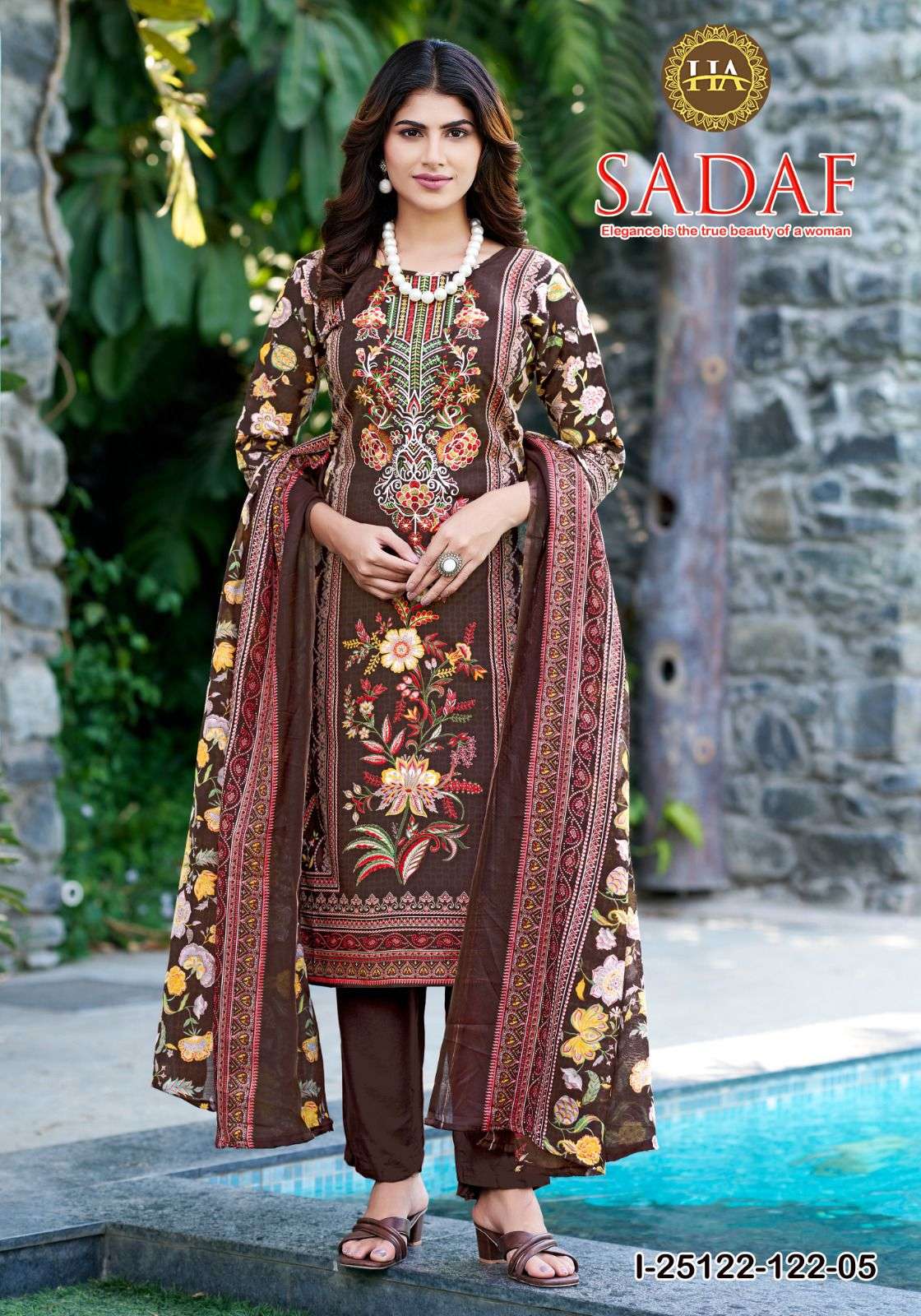 HARSHIT FASHION HUB SADAF COTTON DIGITAL PRINT WITH FANCY WORK SUIT