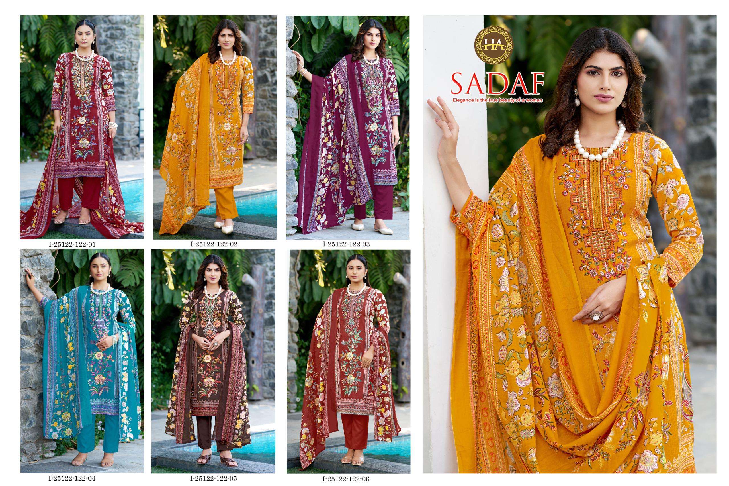 HARSHIT FASHION HUB SADAF COTTON DIGITAL PRINT WITH FANCY WORK SUIT
