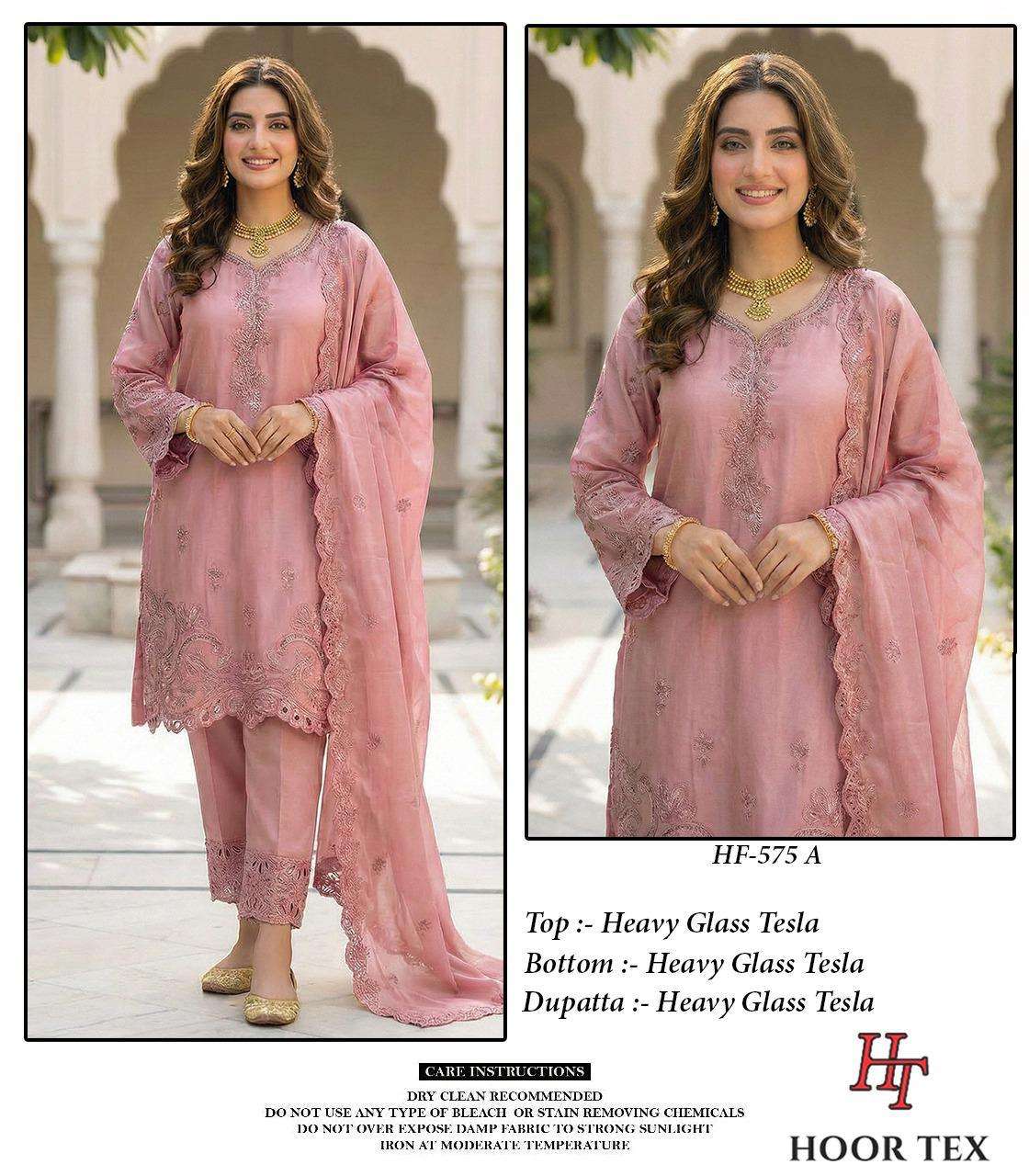 HOOR TEX HF 575 BEAUTIFUL DESIGNER WORK READY MADE PAKISTANI SUIT