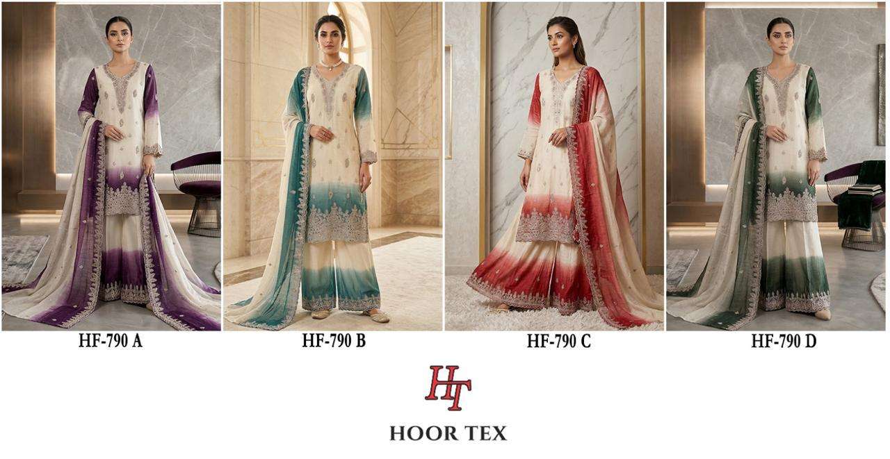 HOOR TEX HF 790 SHADED FABRIC BEAUTIFUL DESIGNER LOOK PARTY WEAR LADIES SUIT