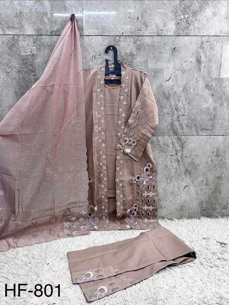 HOOR TEX HF 801 VISCOSE DESIGNER WORK READY MADE LADIES SUIT