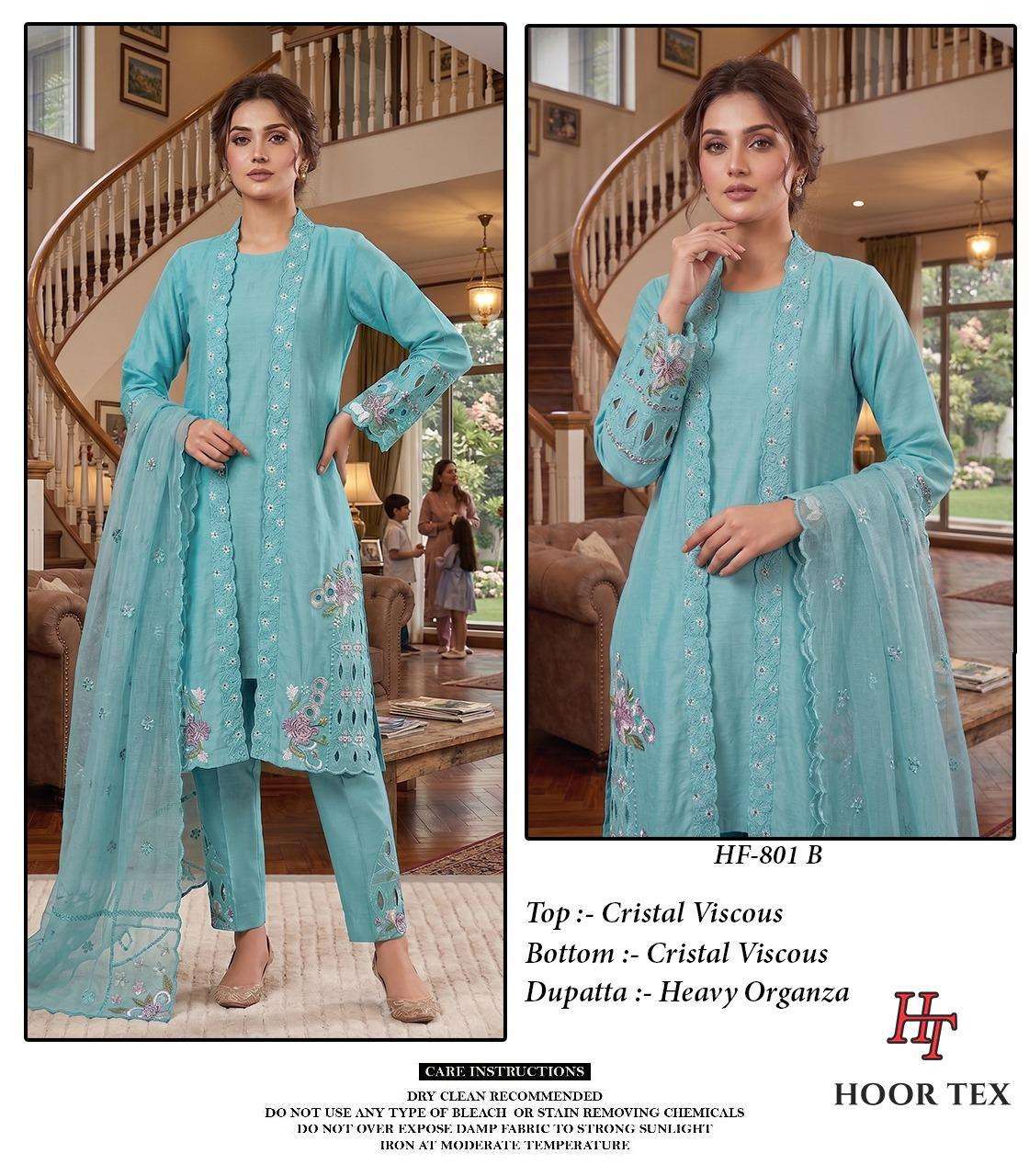 HOOR TEX HF 801 VISCOSE DESIGNER WORK READY MADE LADIES SUIT