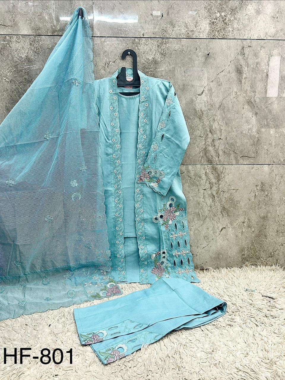 HOOR TEX HF 801 VISCOSE DESIGNER WORK READY MADE LADIES SUIT