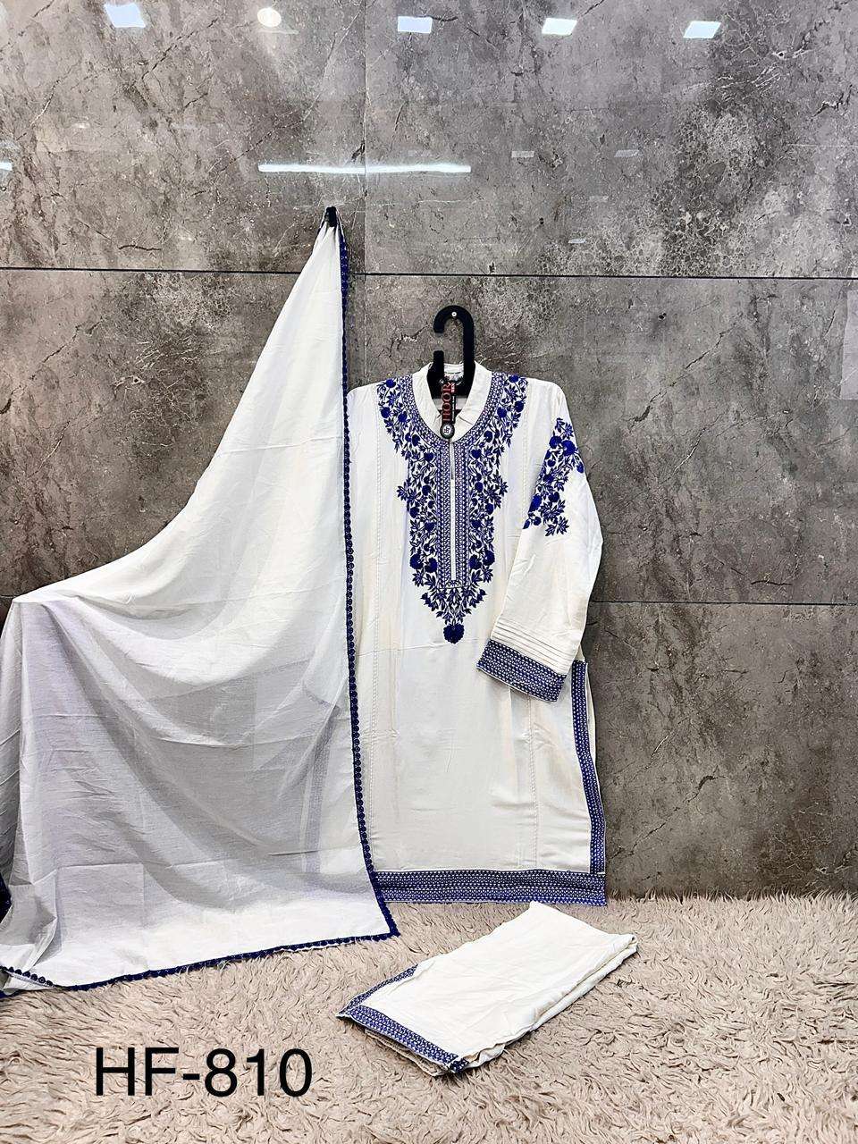 HOOR TEX  HF 810 RAYON FANCY DESIGNER WORK READY MADE LADIES SUIT