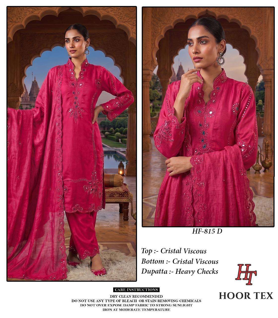 HOOR TEX HF 815 VISCOSE DESIGNER WORK READY MADE PAKISTANI SUIT