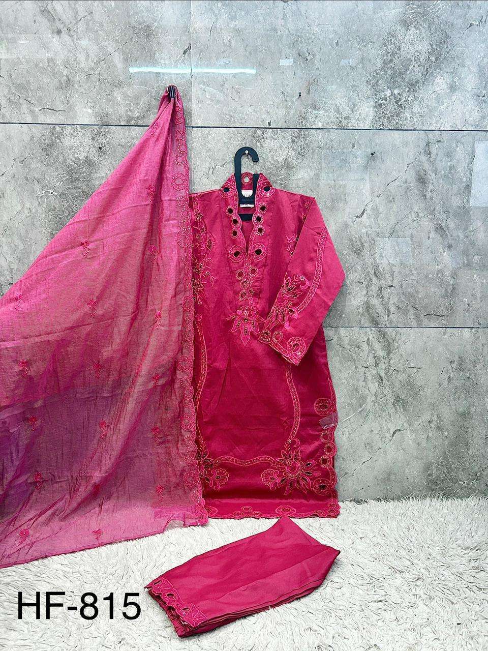 HOOR TEX HF 815 VISCOSE DESIGNER WORK READY MADE PAKISTANI SUIT