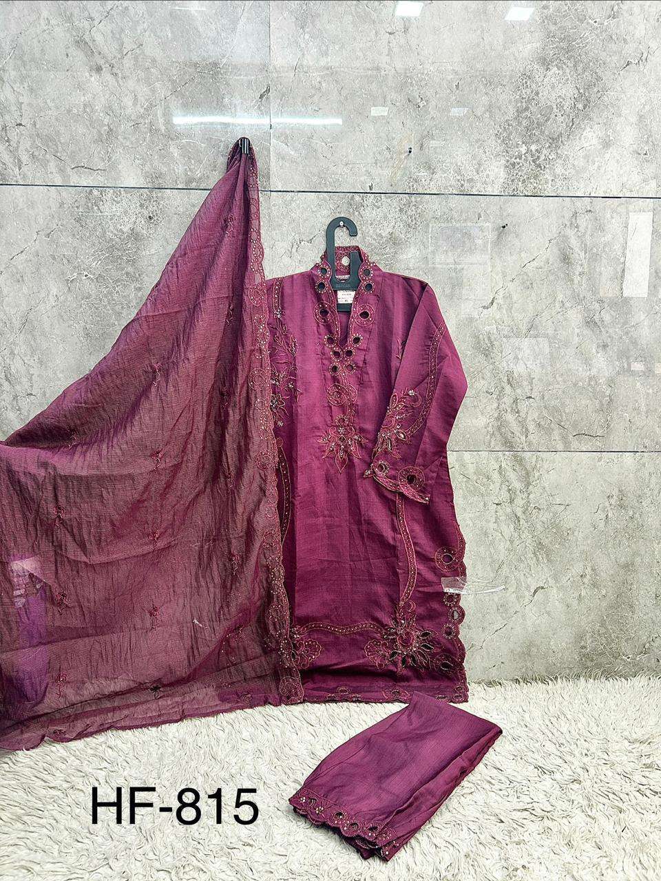 HOOR TEX HF 815 VISCOSE DESIGNER WORK READY MADE PAKISTANI SUIT