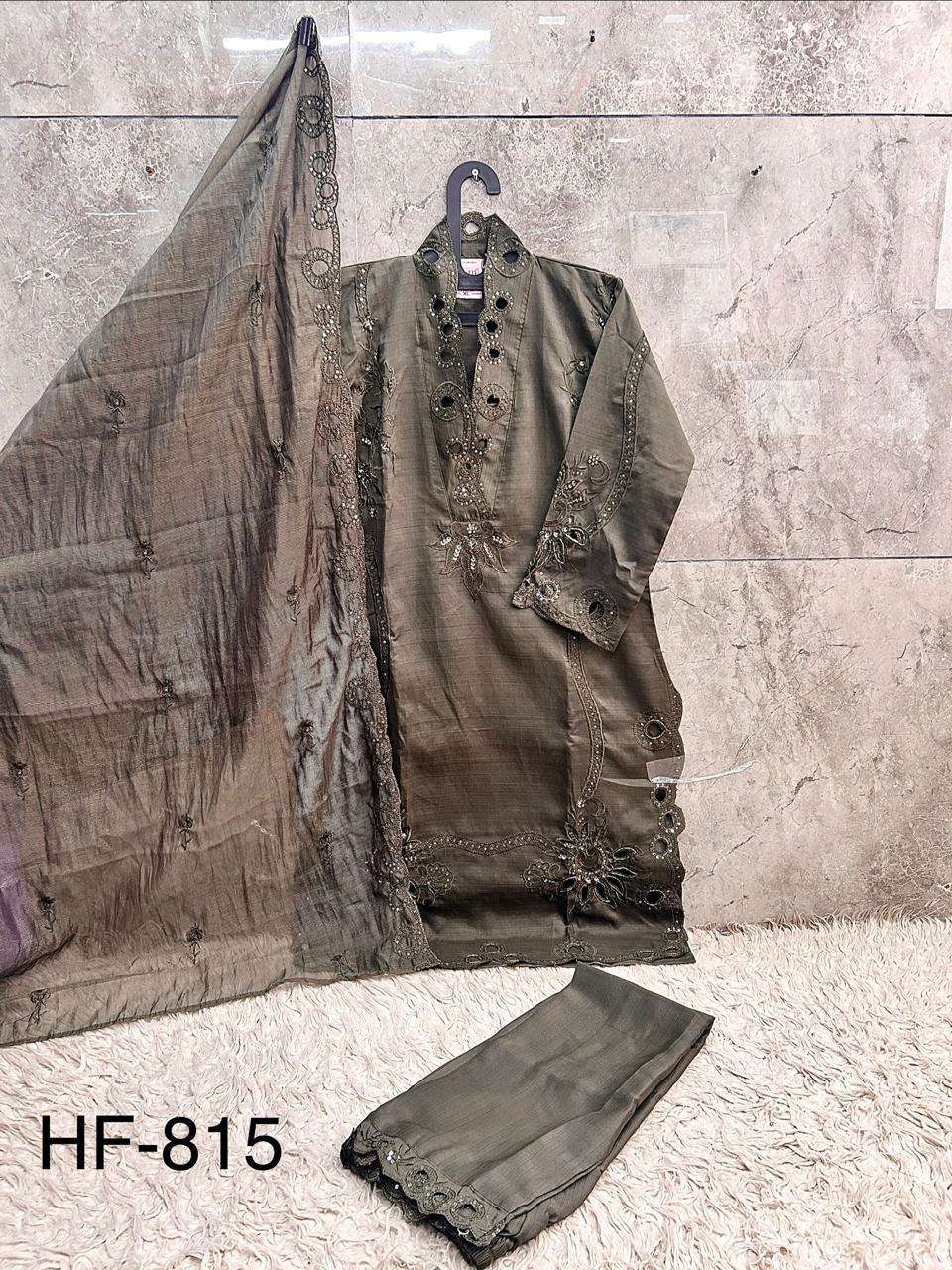 HOOR TEX HF 815 VISCOSE DESIGNER WORK READY MADE PAKISTANI SUIT