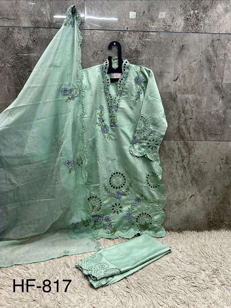 HOOR TEX HF 817 VISCOSE EMBROIDERED DESIGNER READY MADE PAKISTANI SUIT