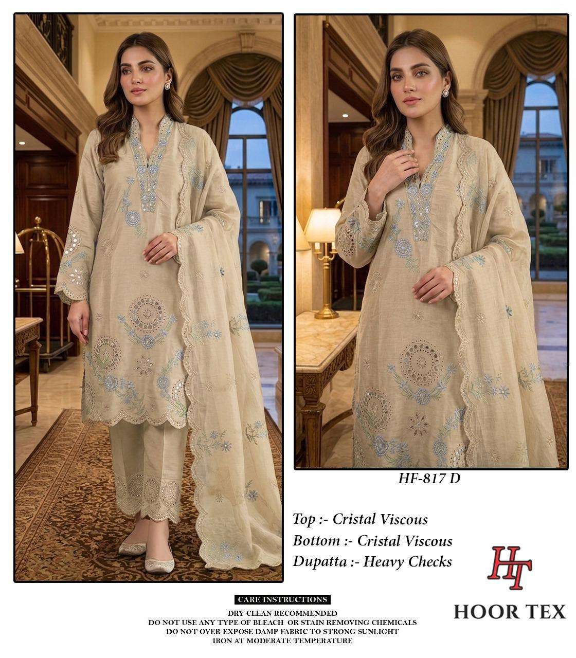 HOOR TEX HF 817 VISCOSE EMBROIDERED DESIGNER READY MADE PAKISTANI SUIT