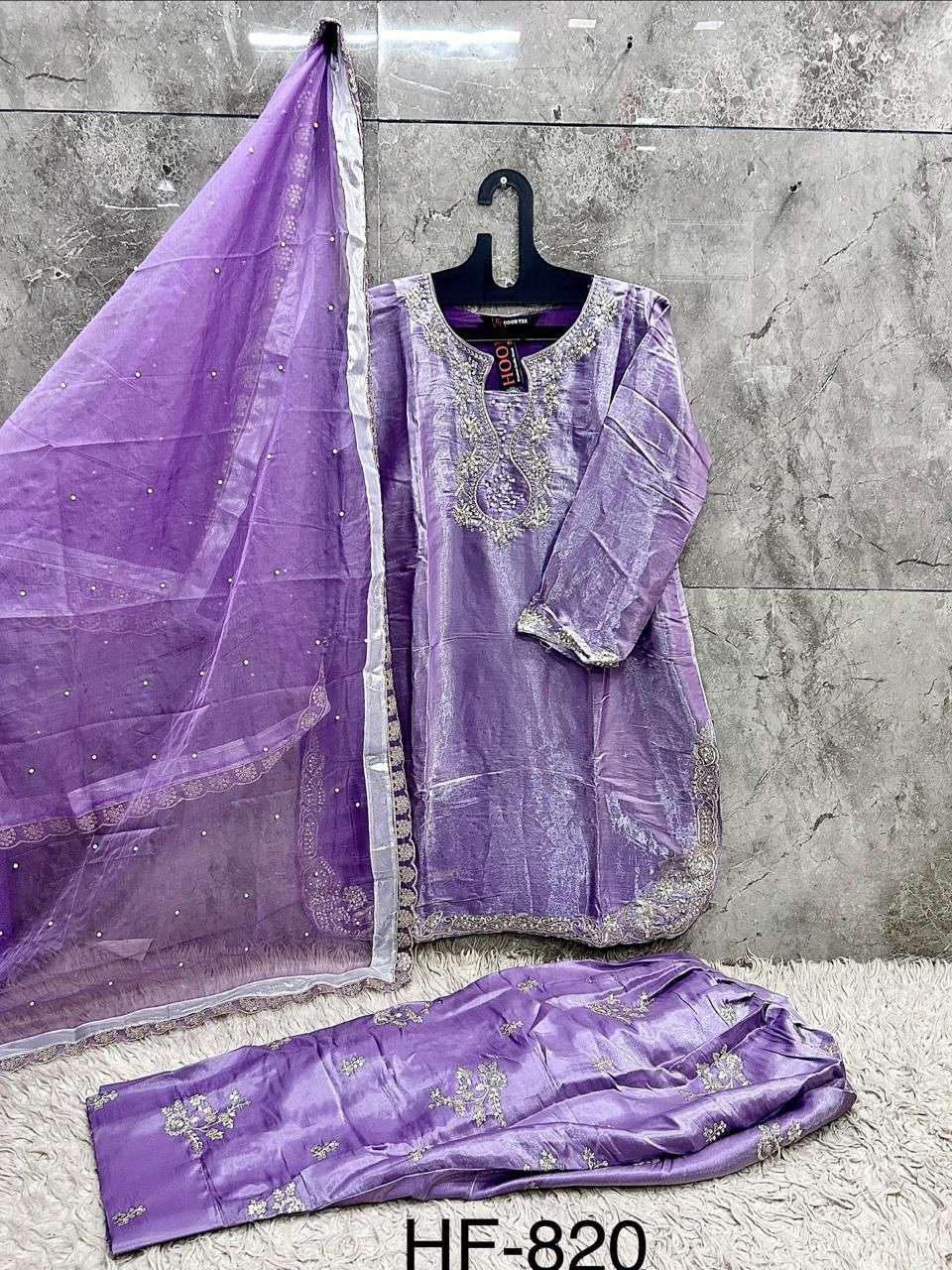 HOOR TEX HF 820 JIMMY CHOO FABRIC DESIGNER WORK READY MADE LADIES SUIT